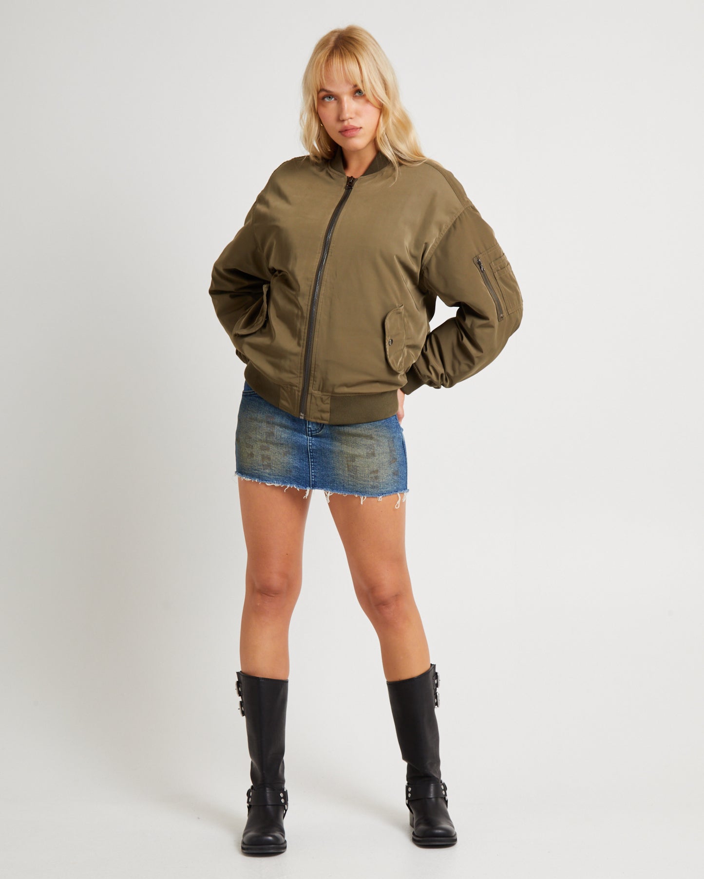 Relaxed Bomber Jacket