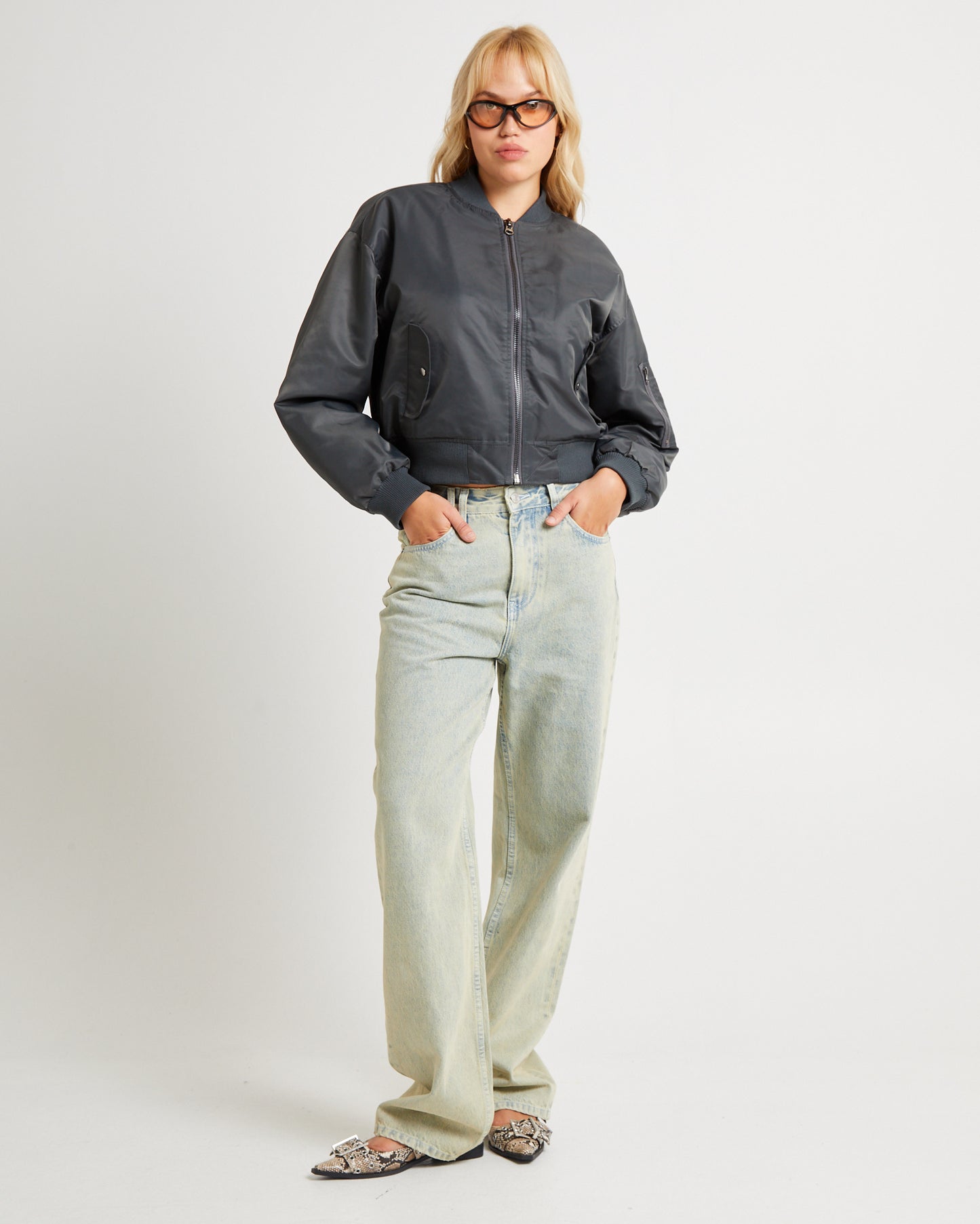 Crop Bomber Jacket