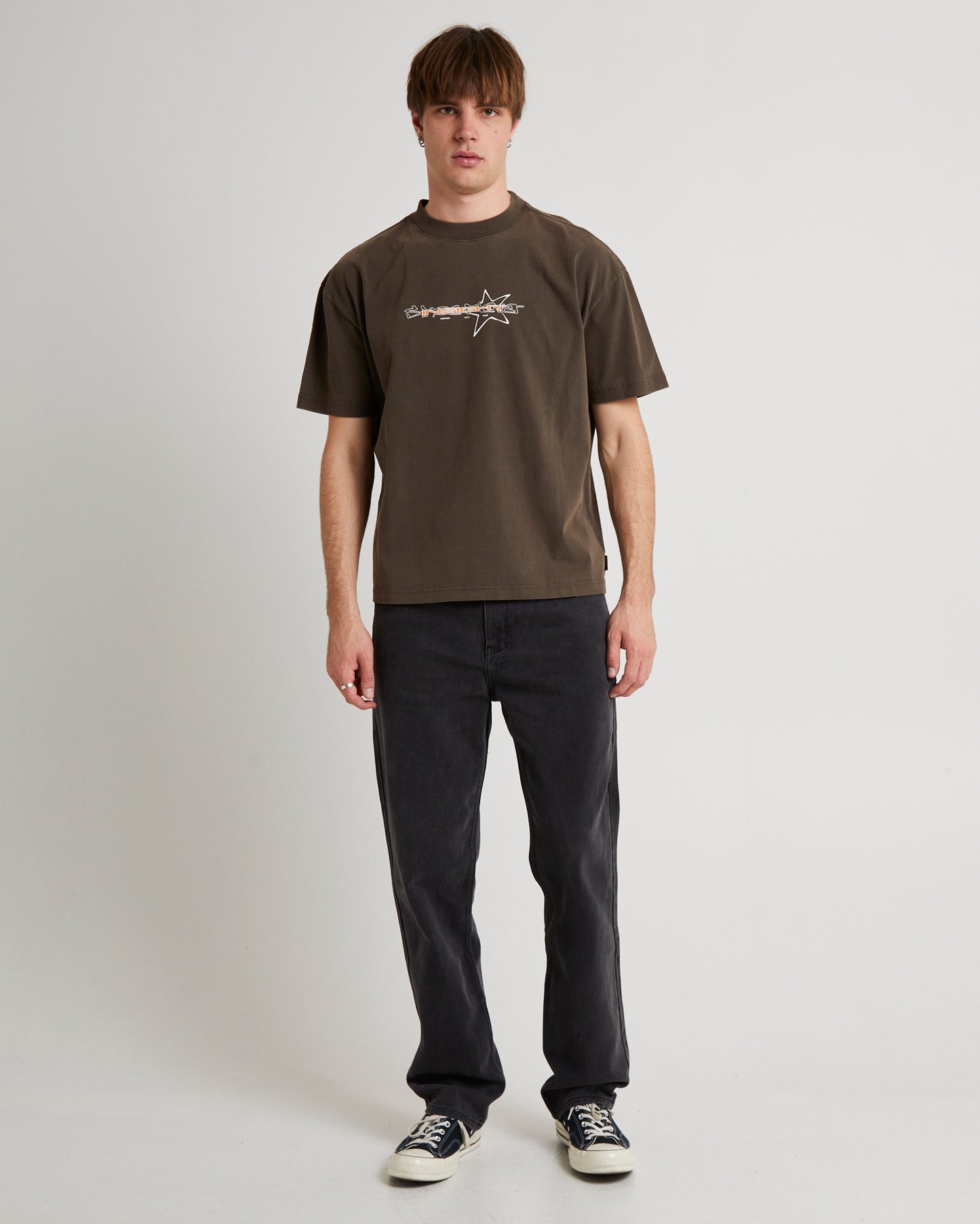 Fracture Straight Denim Jeans