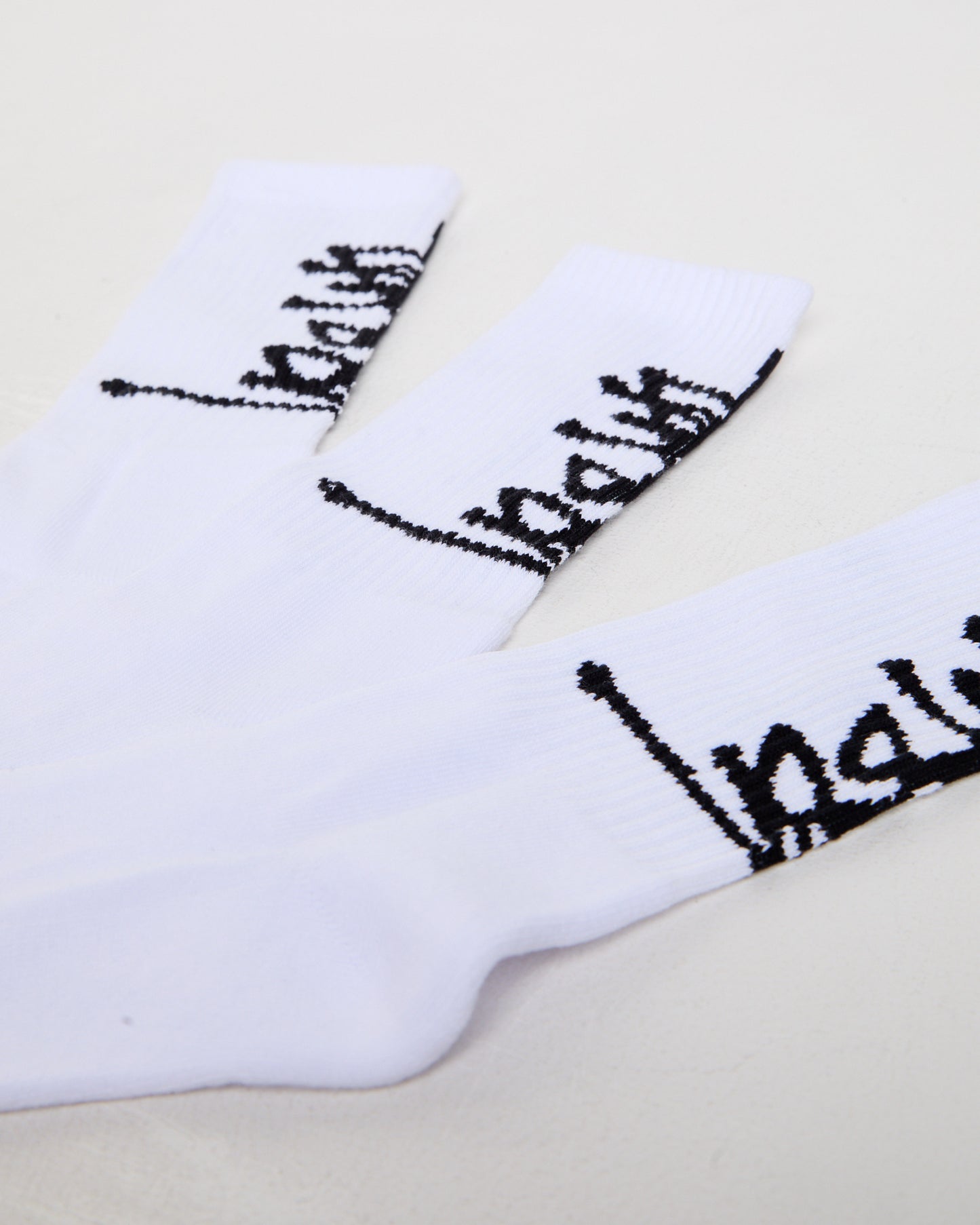 Large Graffiti Socks 3 Pack in White