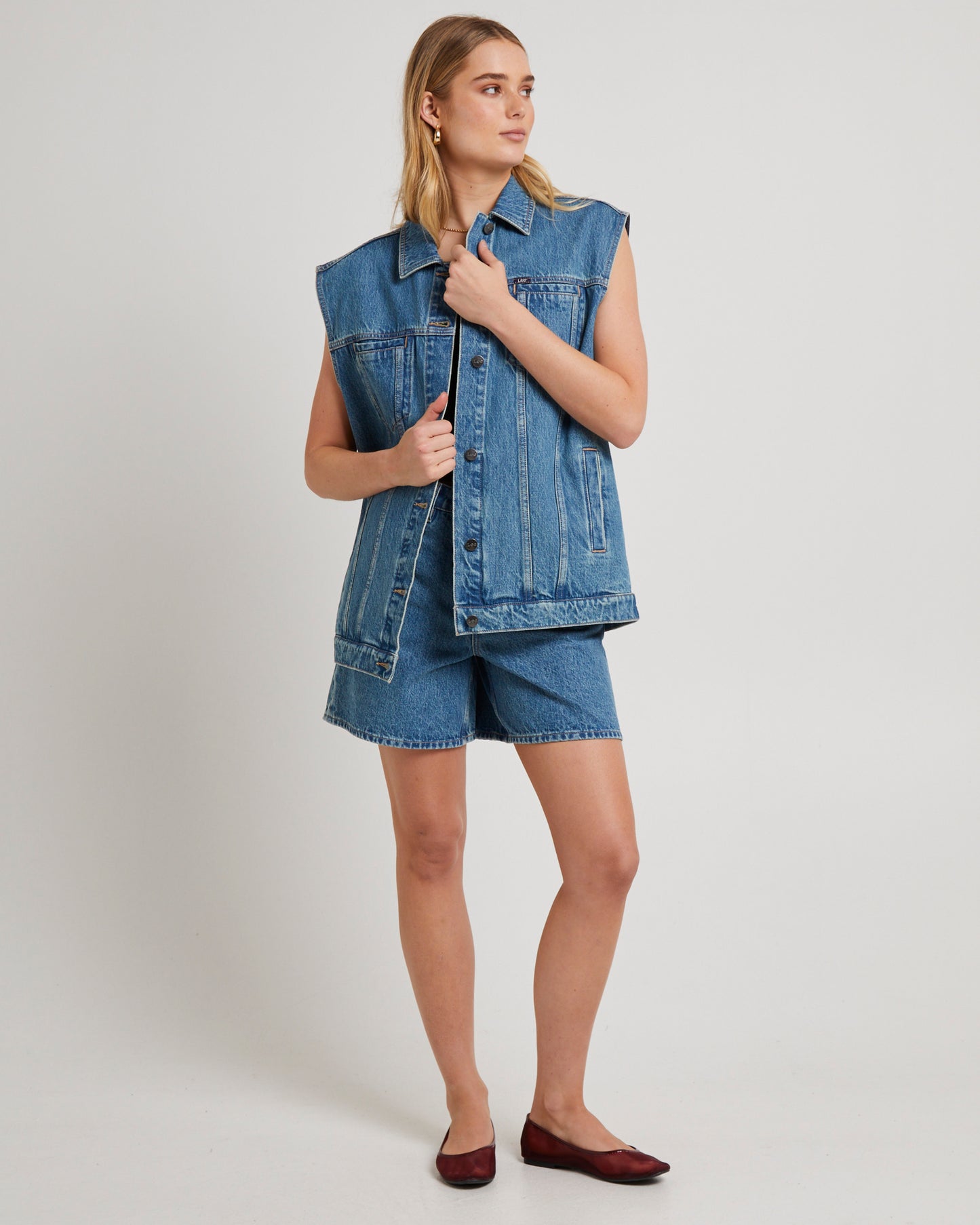 Signature Freya Oversized Denim Vest