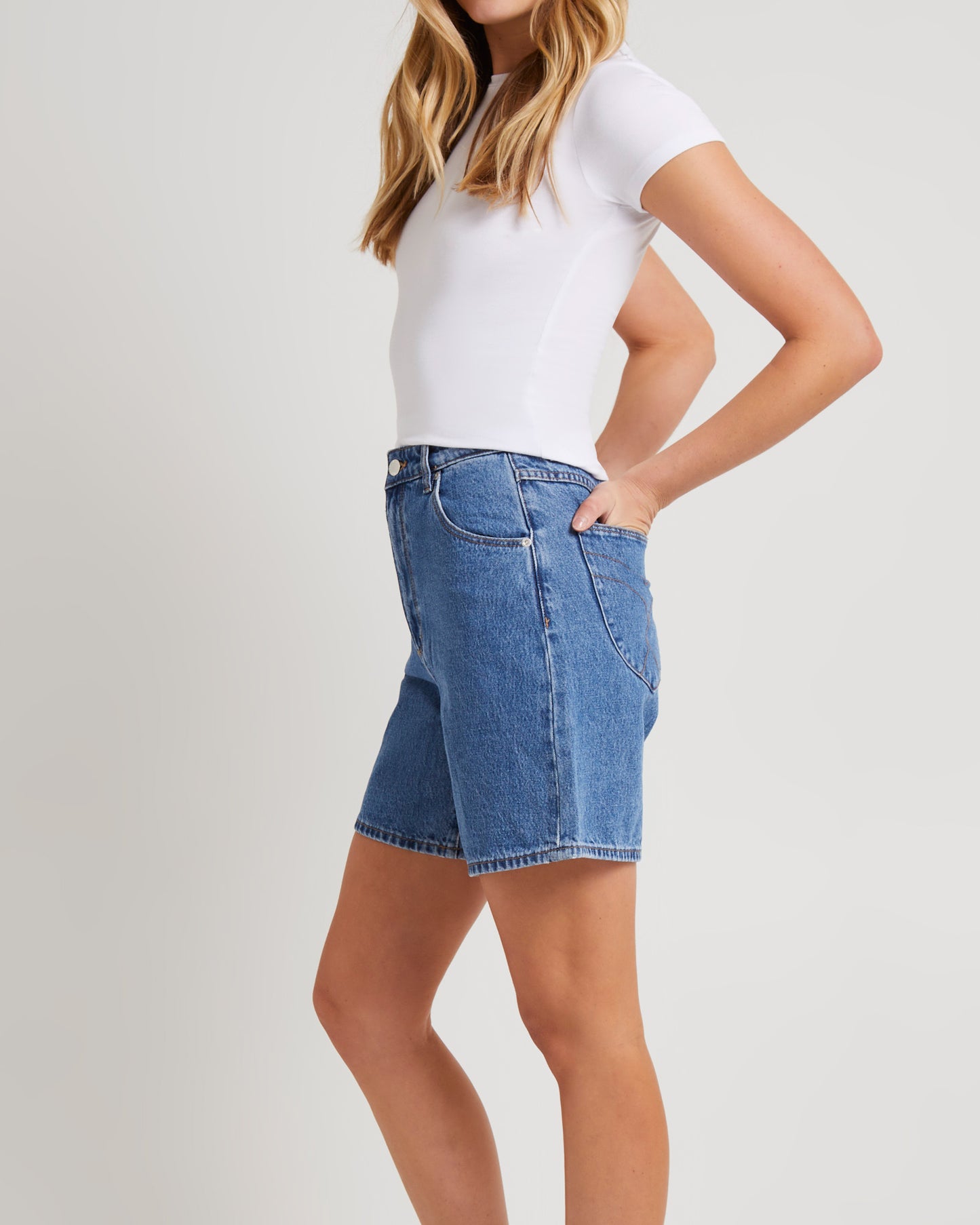 Super Mirage Denim Shorts Evie
