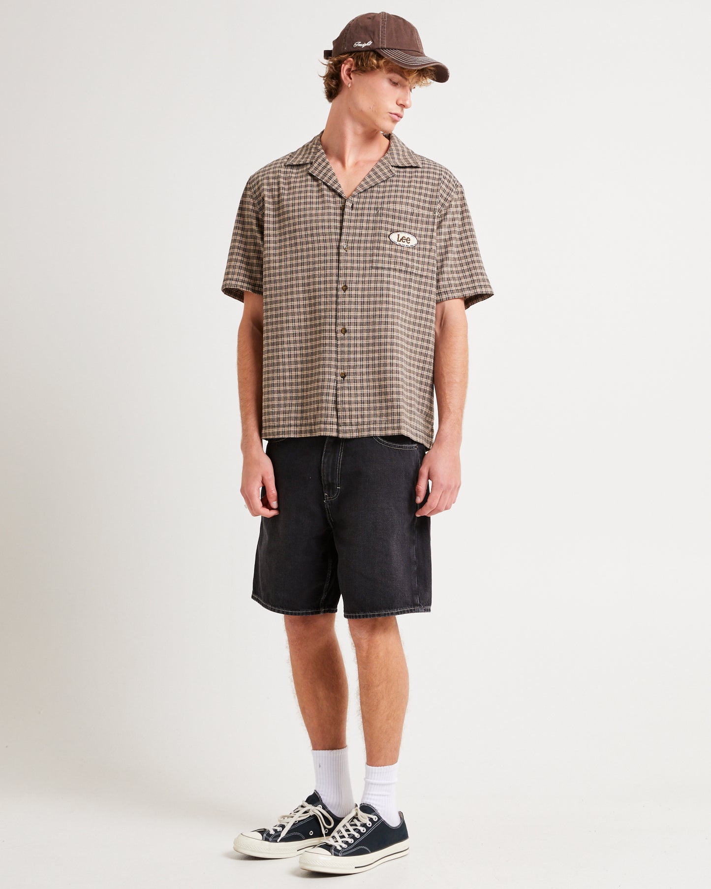 Holiday Shirt Sand Slate Check