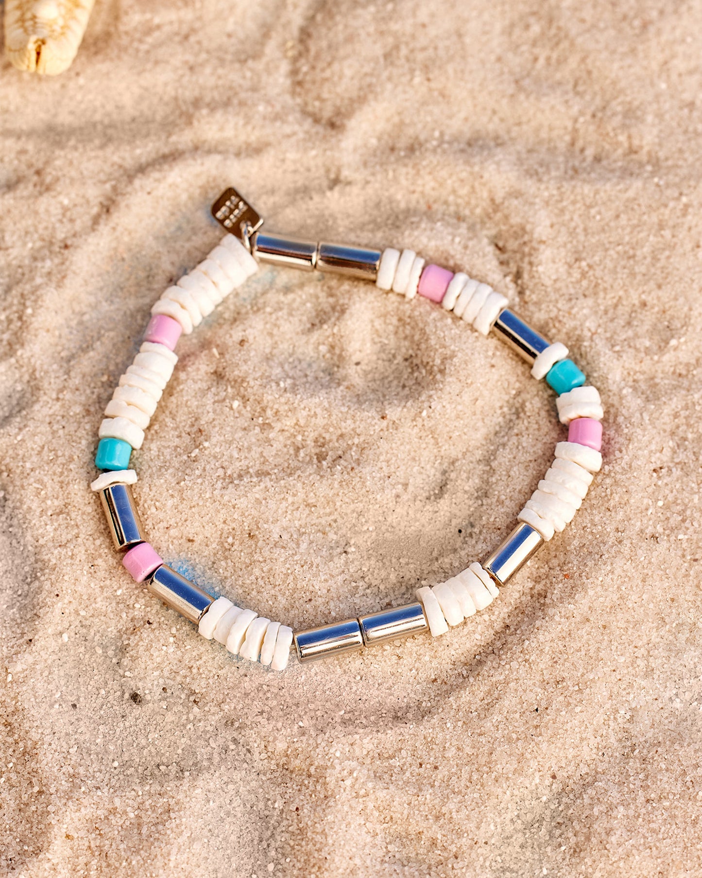 Tropical Breeze Stretch Silver Bracelet
