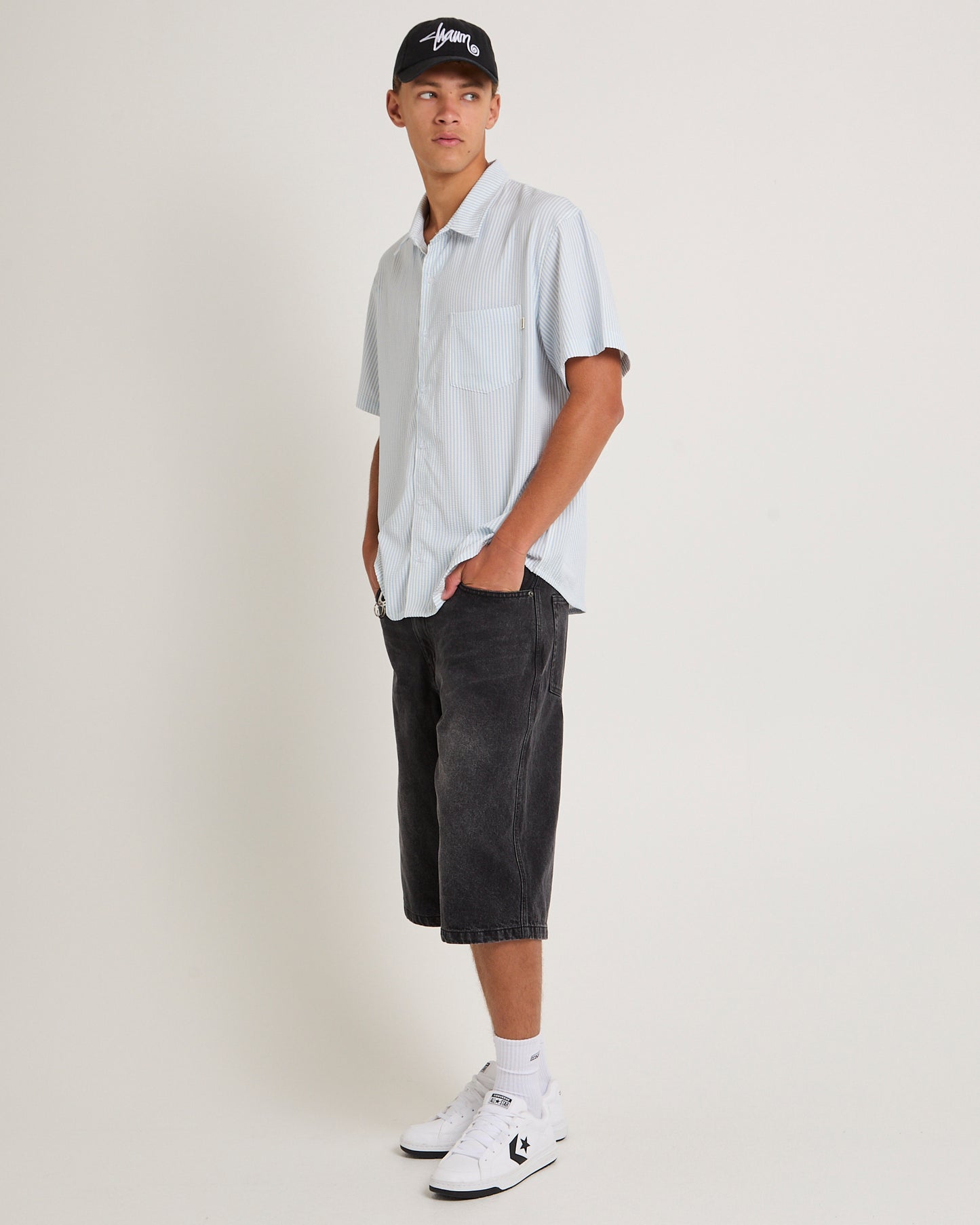 Seersucker Summer Short Sleeve Shirt
