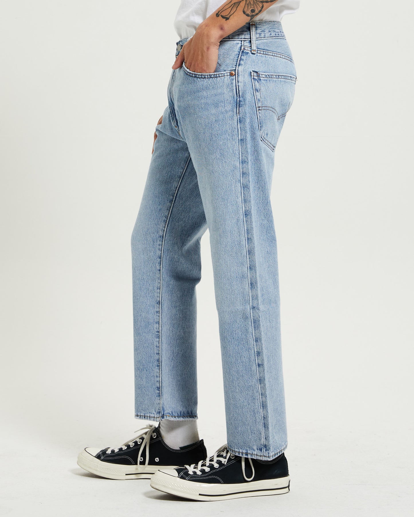 551Z Straight Crop Denim Jeans Dream Stone