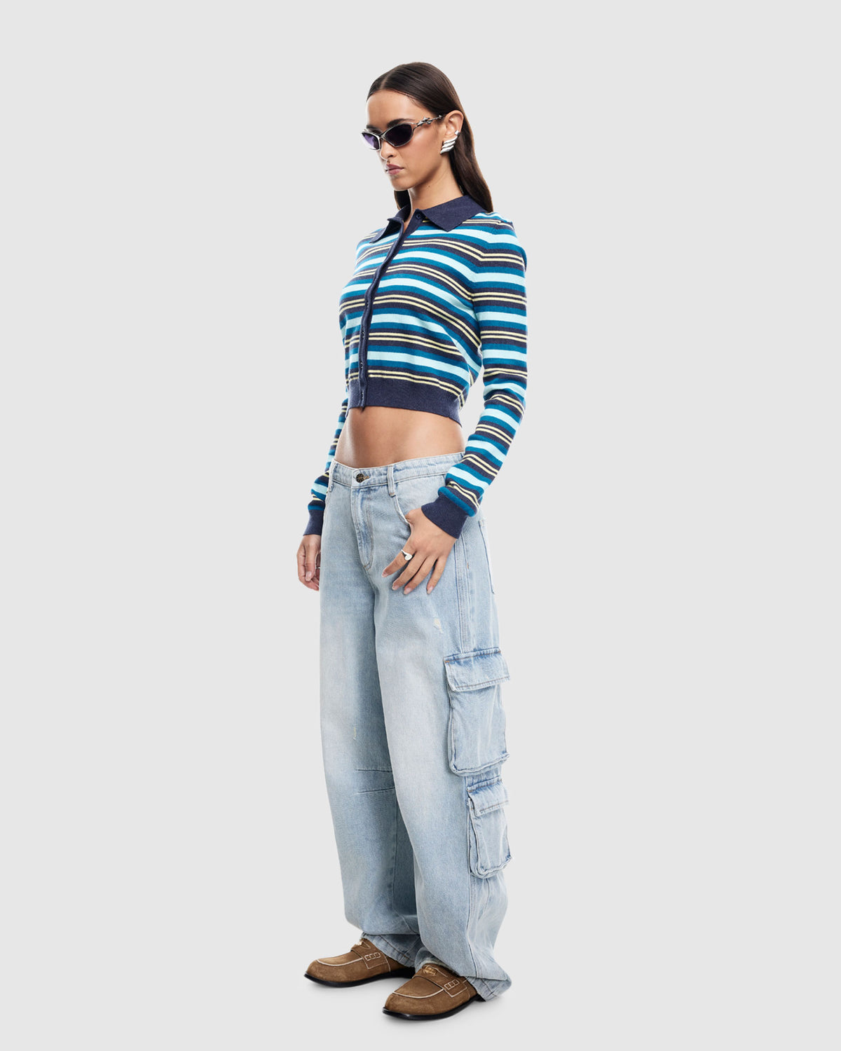 Awakening Cardigan NAVY STRIPE