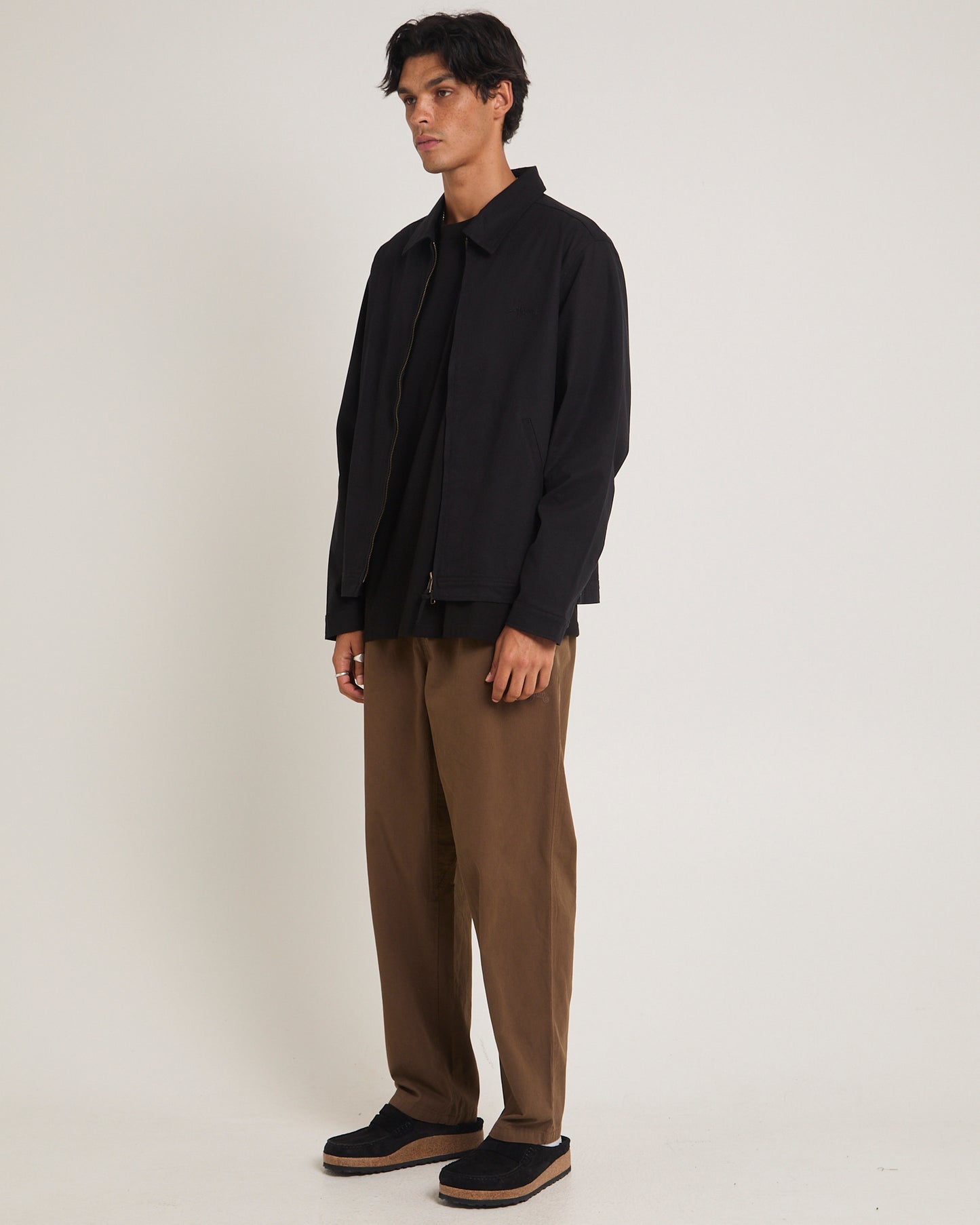 Unlined Canvas Zip Jacket