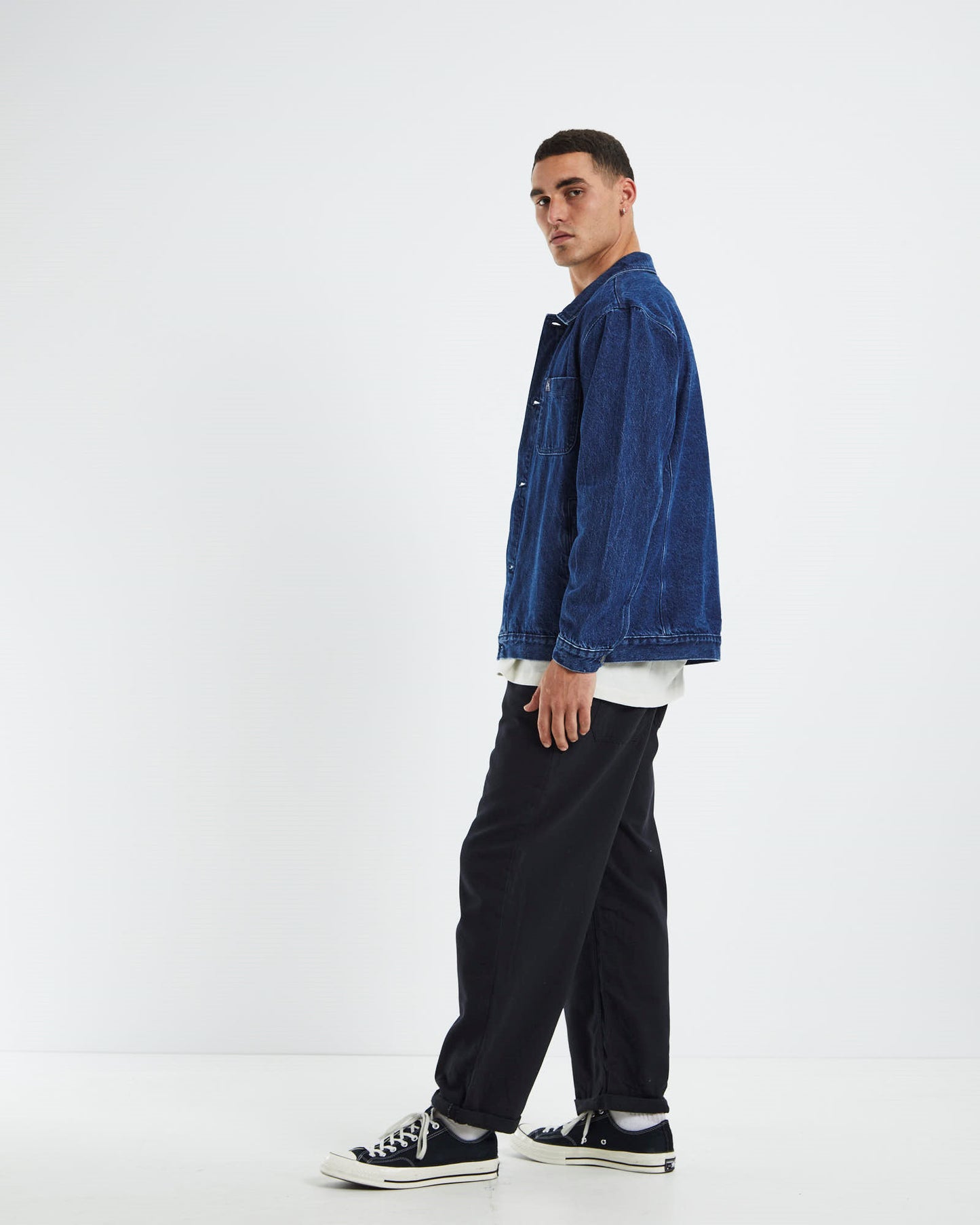 Worker Denim Jacket Stone Wash Blue