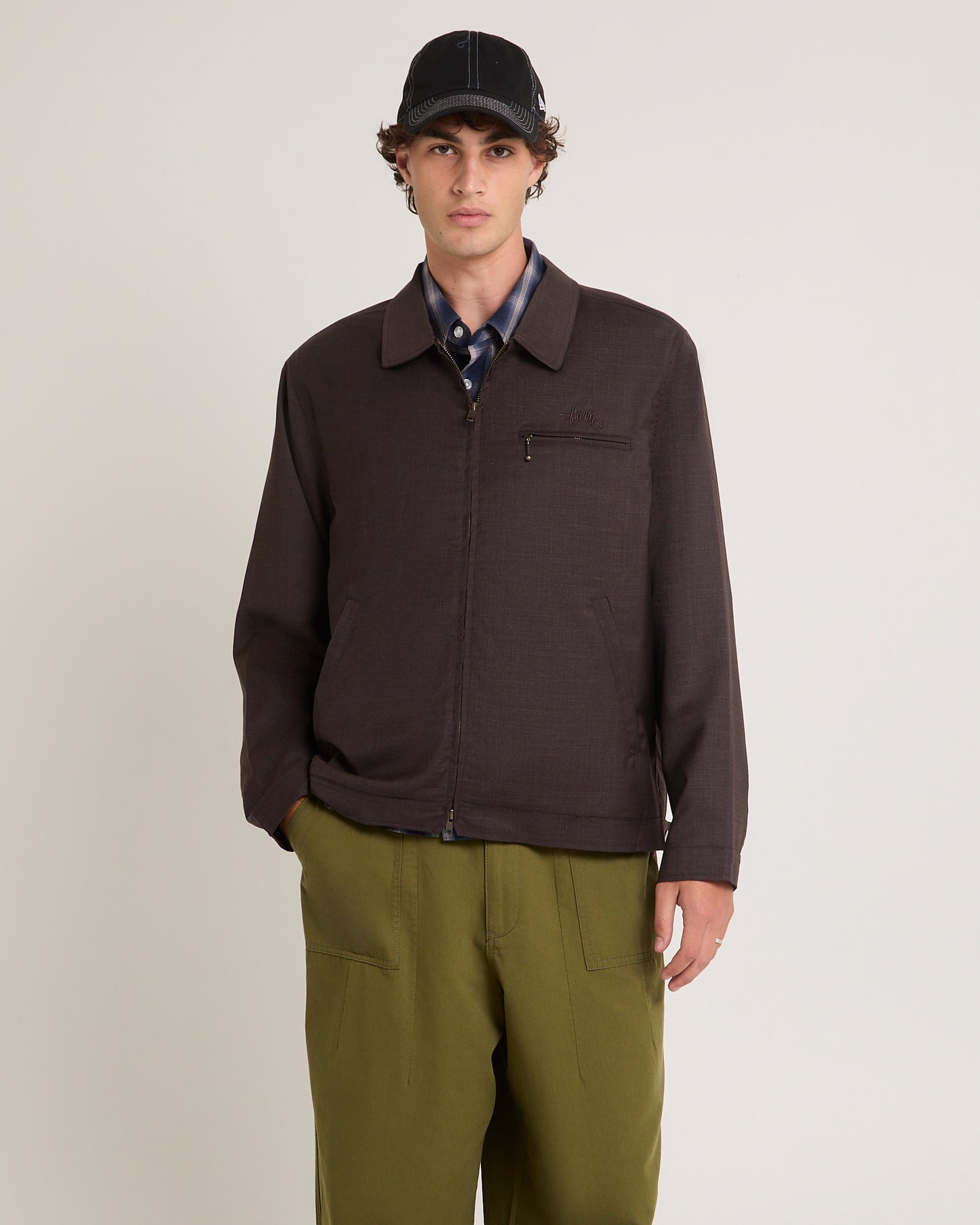 Gaberdine Zip Jacket