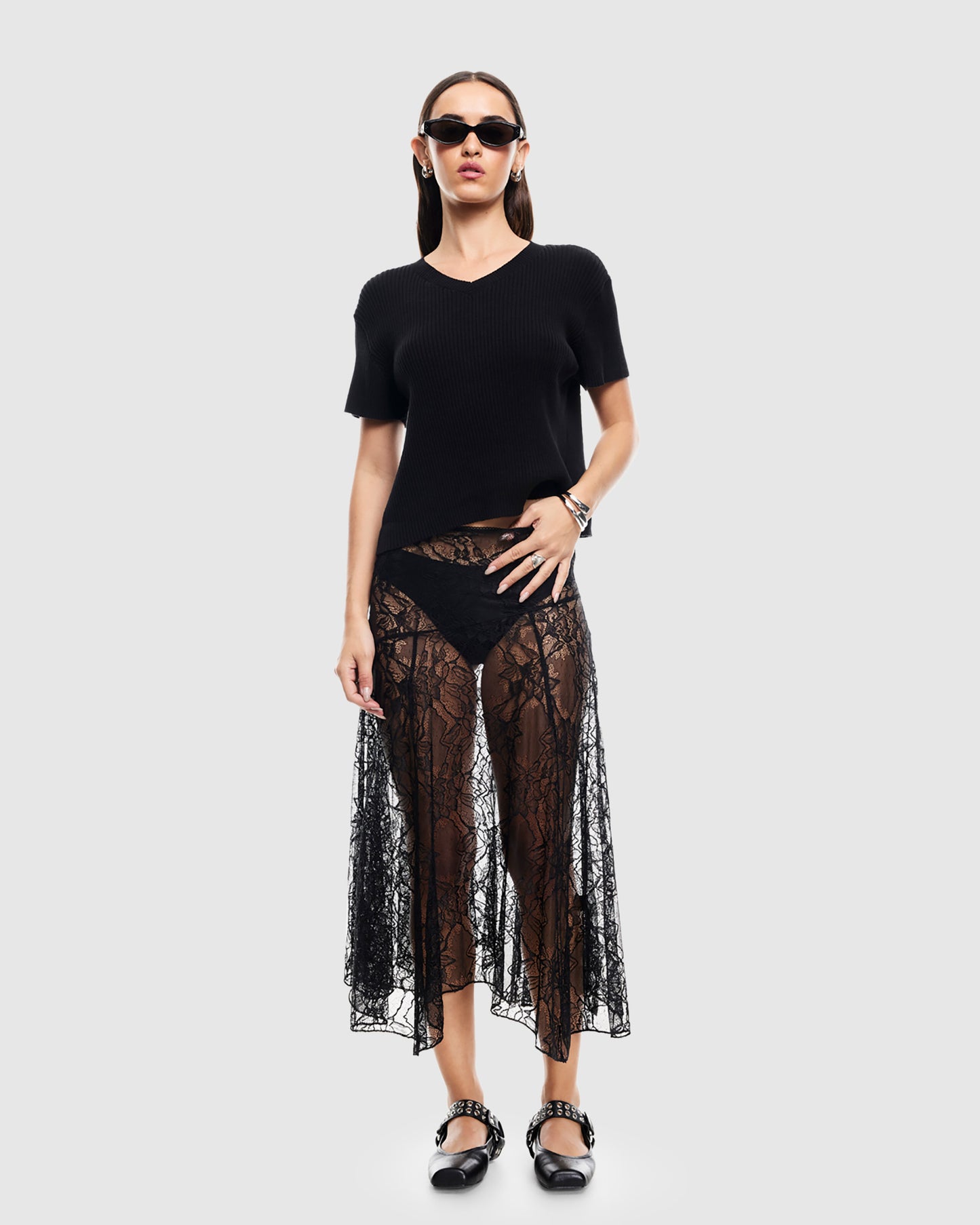 In Bloom Lace Midi Skirt