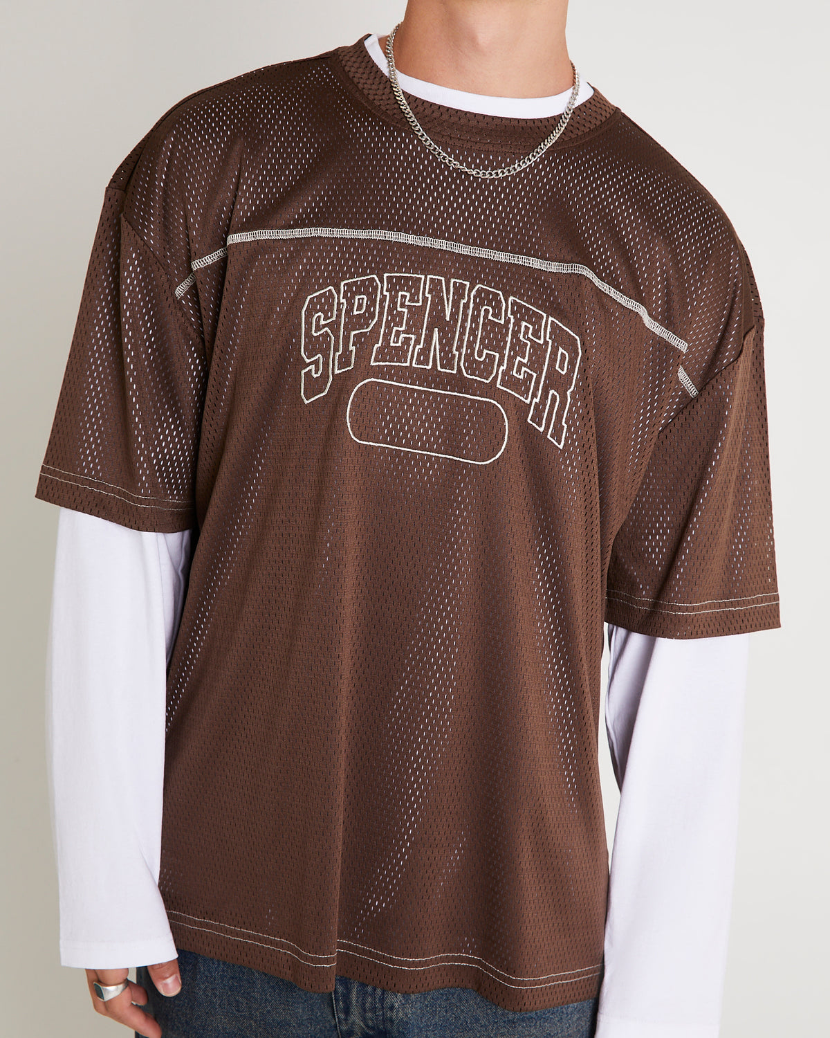 Manhattan Mesh Jersey Shirt BROWN