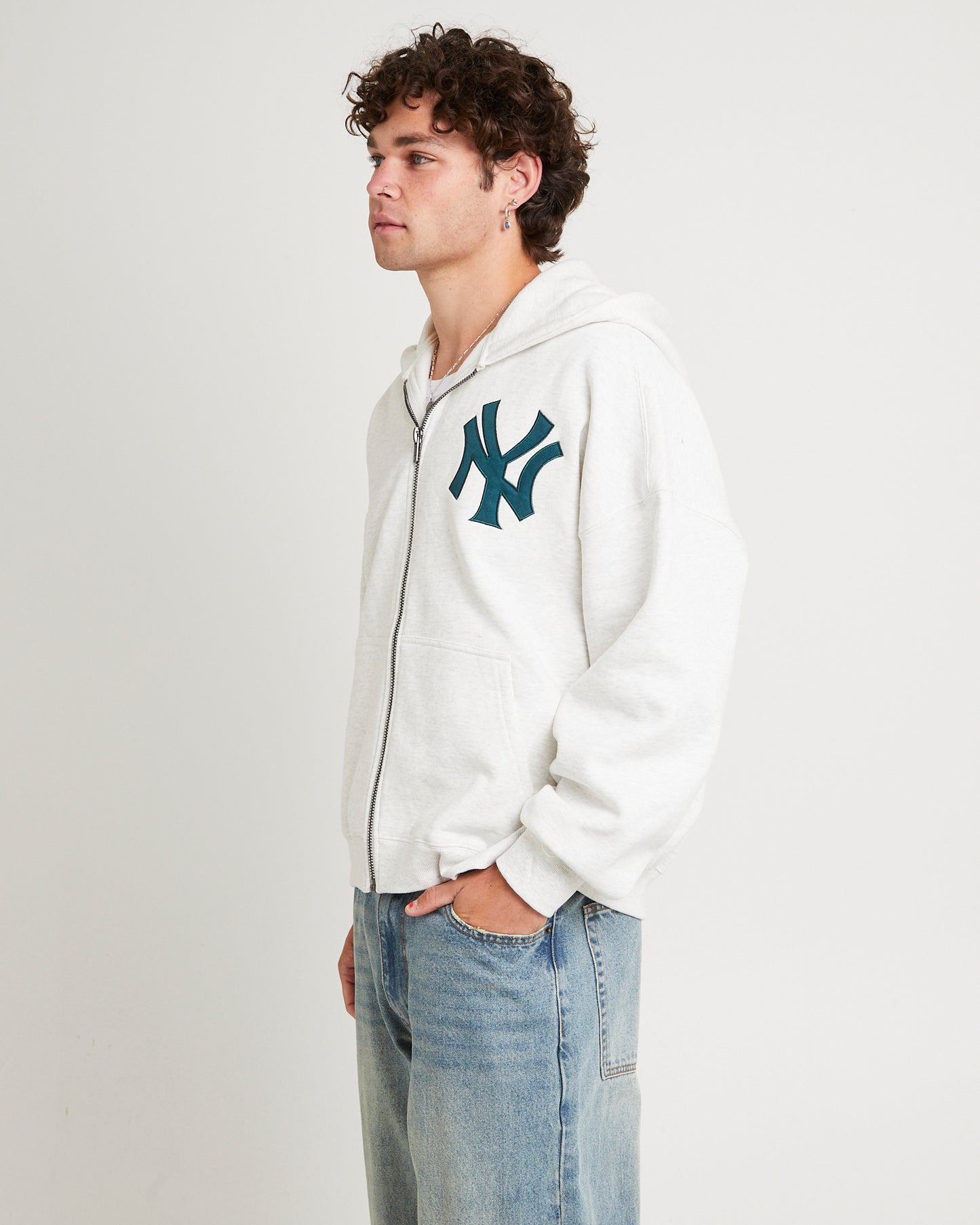 New York Yankees Arch FZ Boxy Hoodie