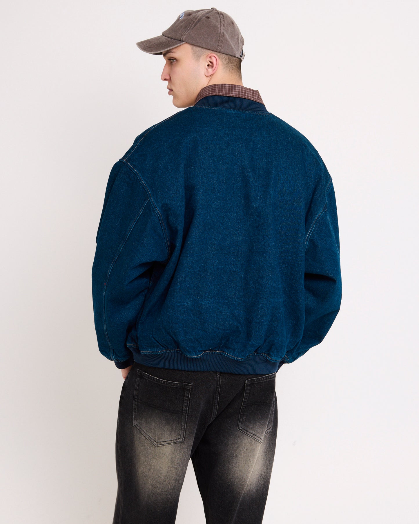 Raven Denim Bomber Jacket