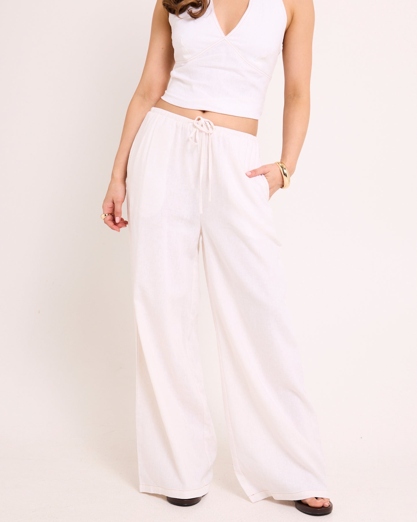 Hideaway Linen Wide Leg Pants