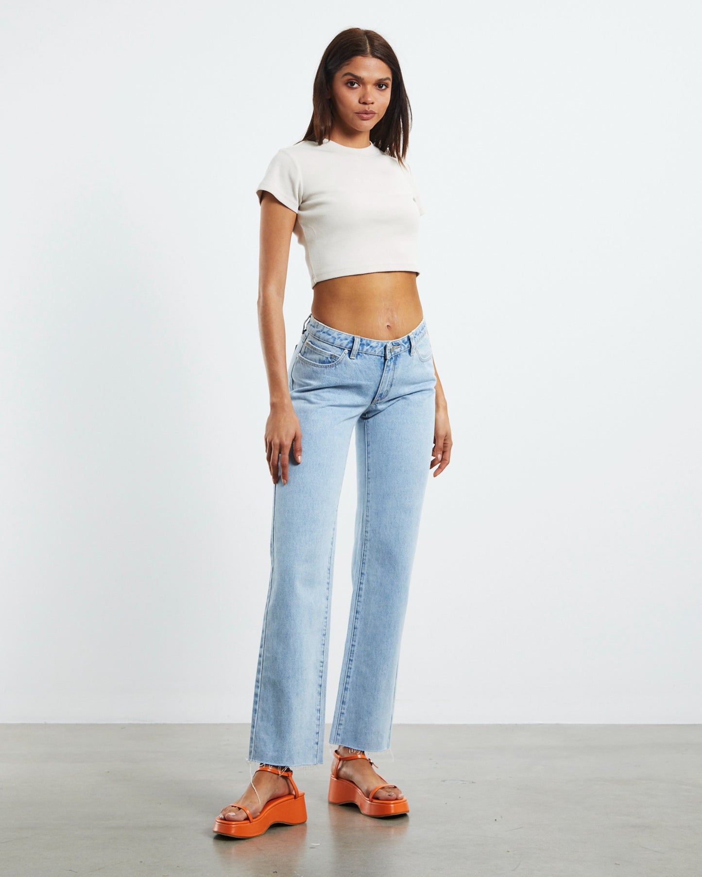 A 99 Low Rise Straight Denim Jeans