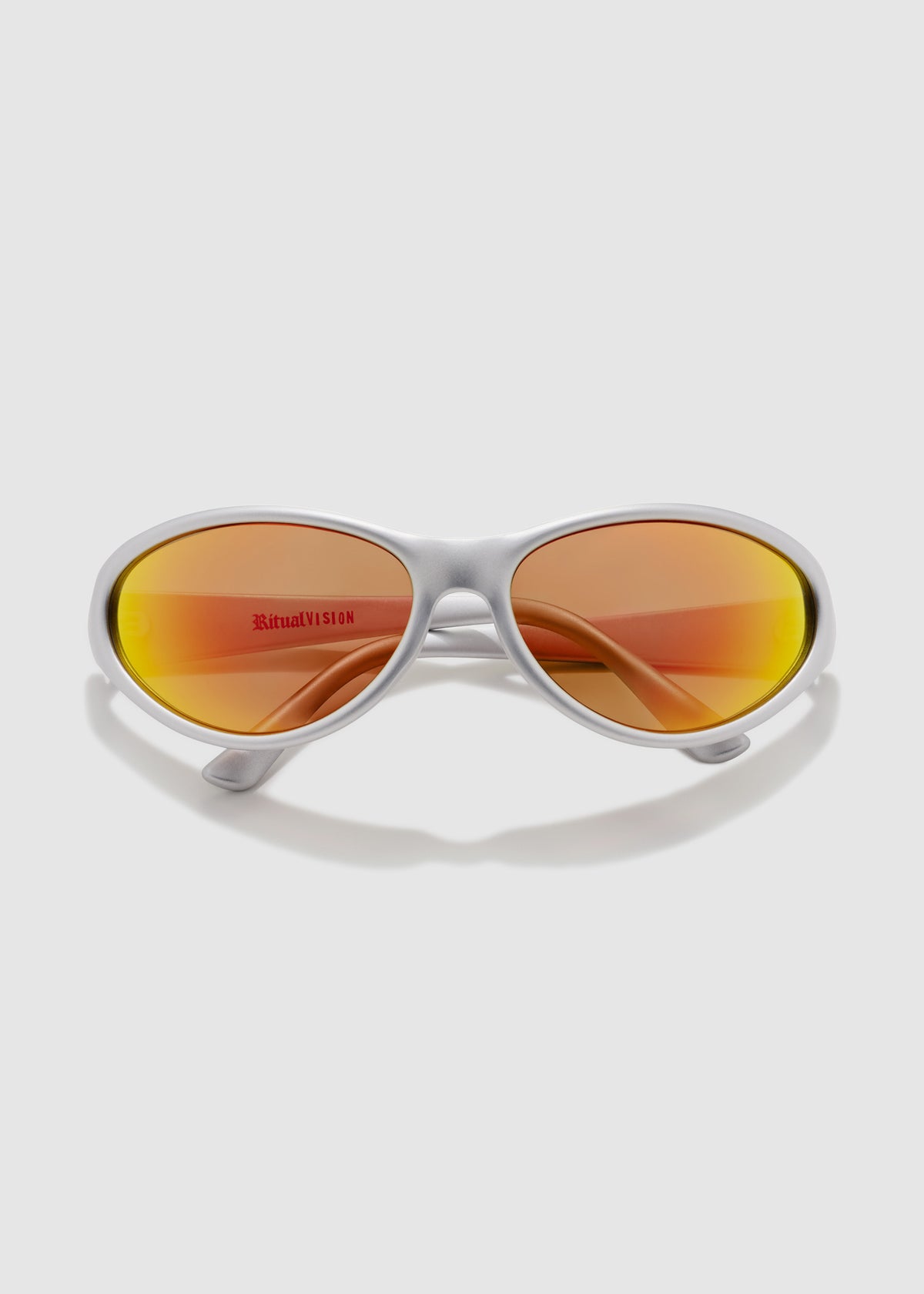 Morphine Sunglasses MATTE CHROME / REFLECTIVE ORANGE POLARISED