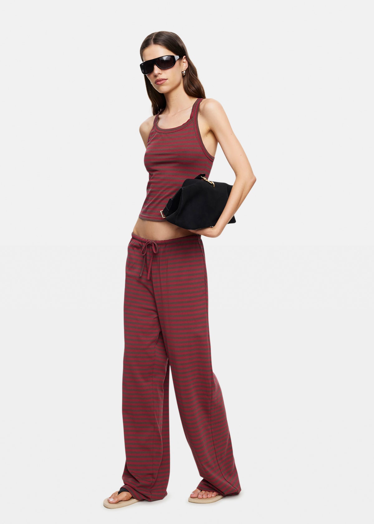 Bloom Pants CHOCOLATE WINE STRIPE