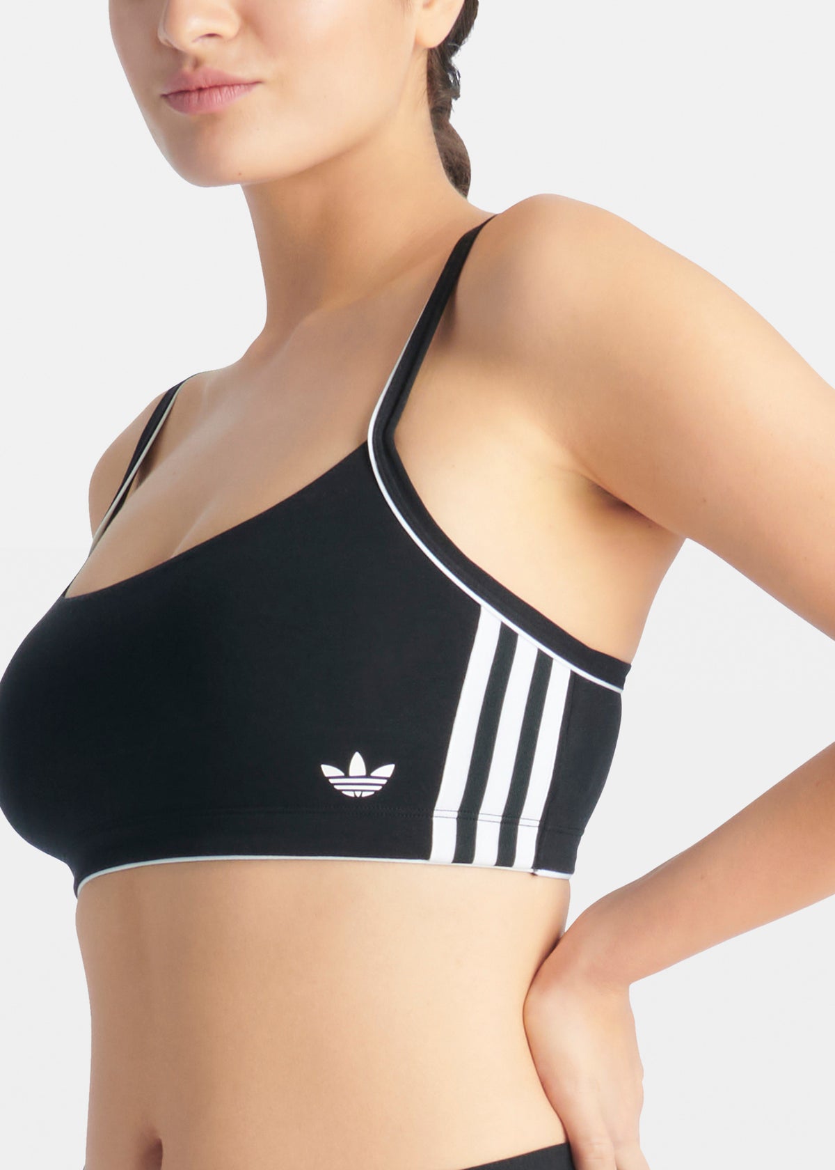 Adicolor Comfort Flex Cotton Scoop Bralette BLACK