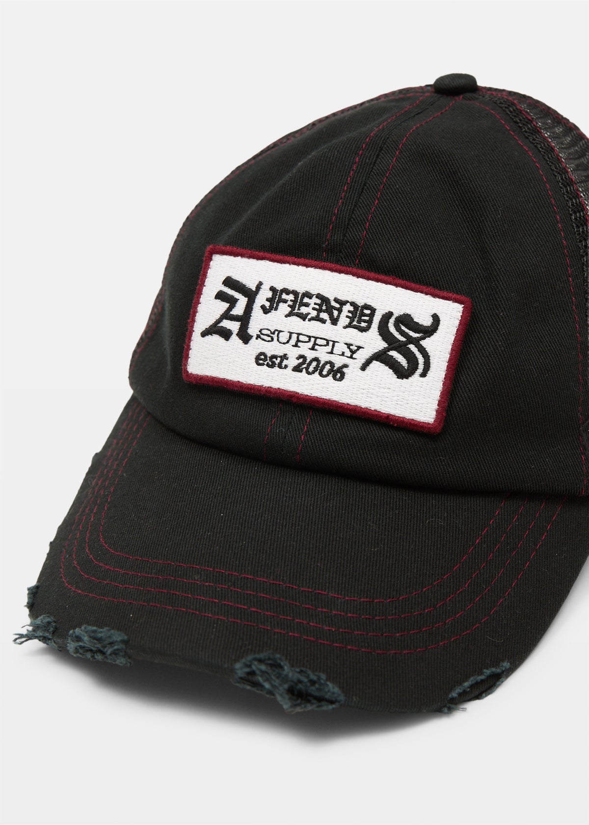 Supply Six Panel Mesh Cap BLACK