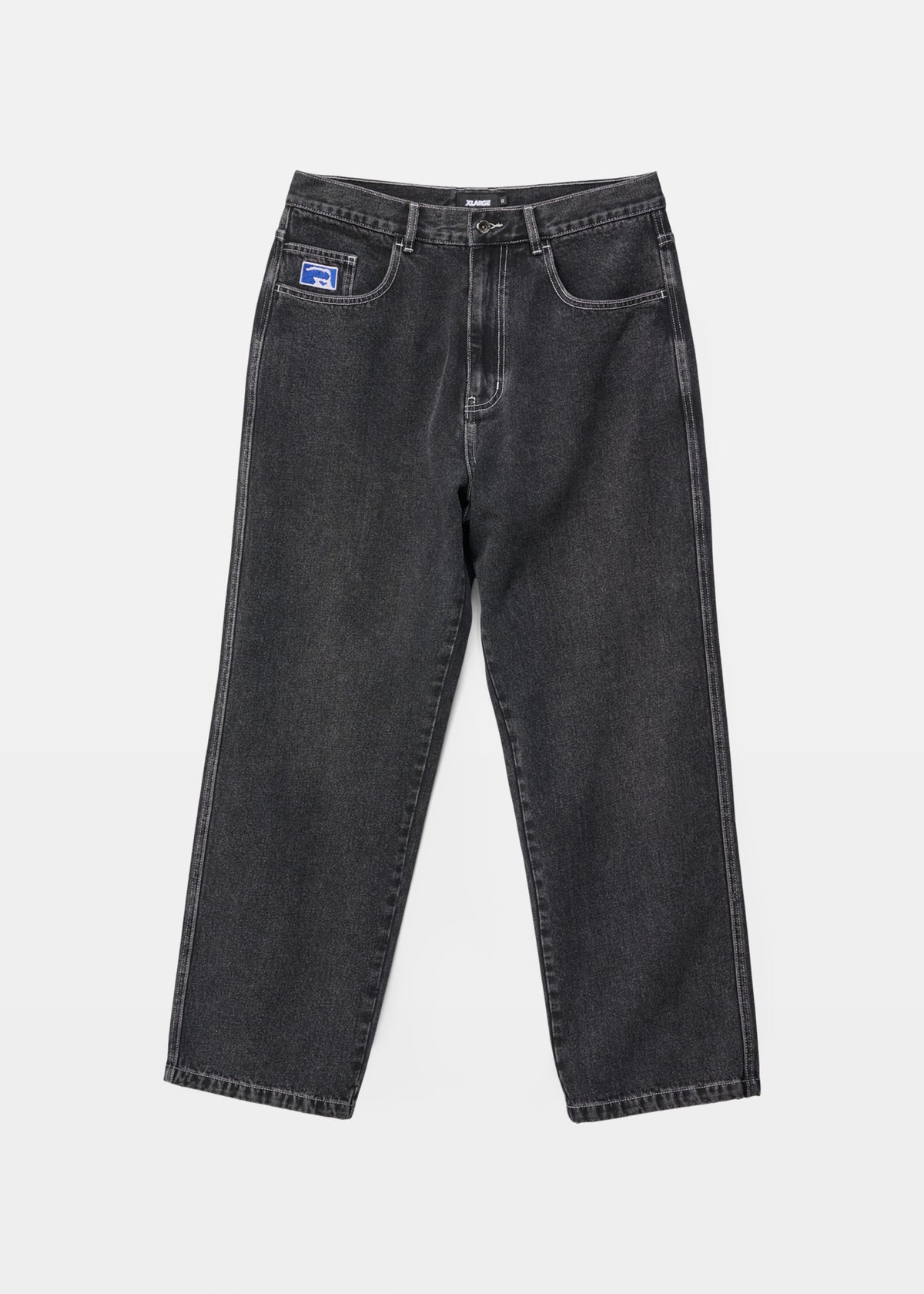 College Star Bull Denim Pants WORN BLACK