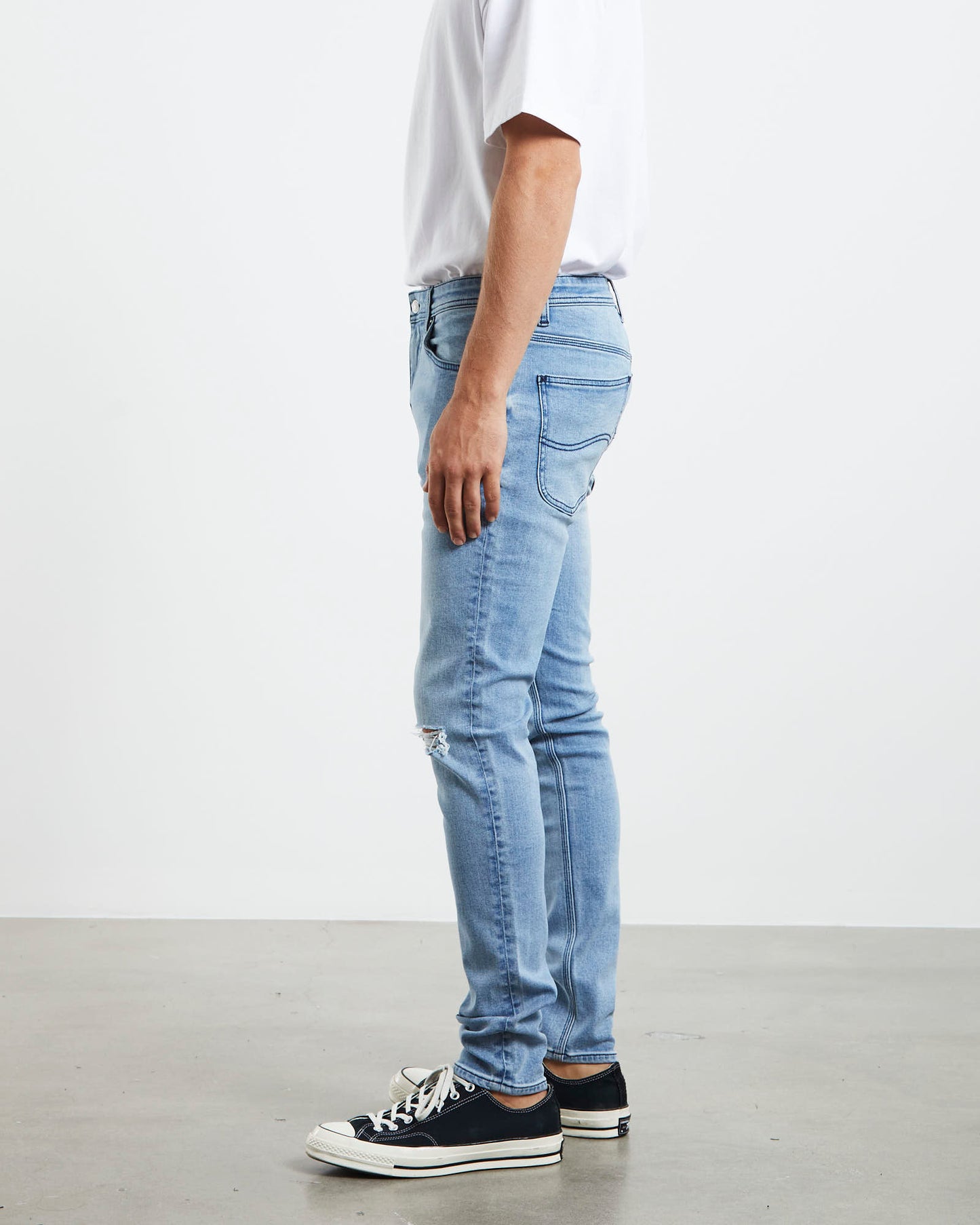 Z-One Skinny Denim Jeans Smoke Break Rip