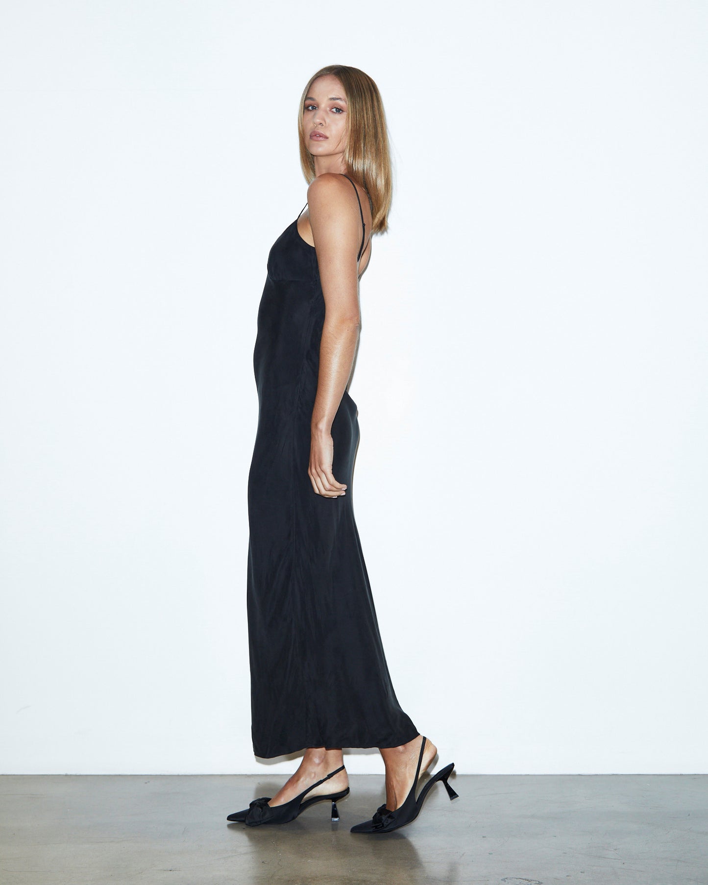 Aggy Slip Dress Black