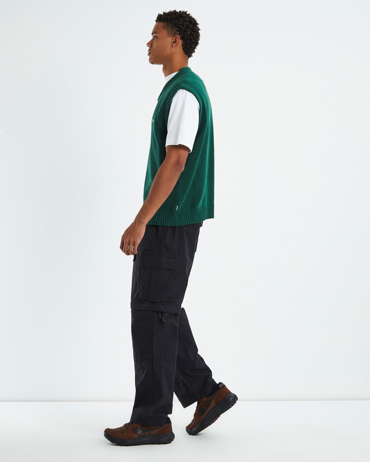 Cable Knit Vest Emerald Green
