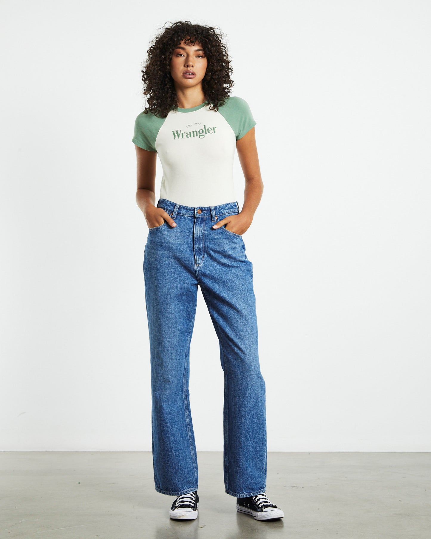 Bella Baggy Jeans Blue Flower