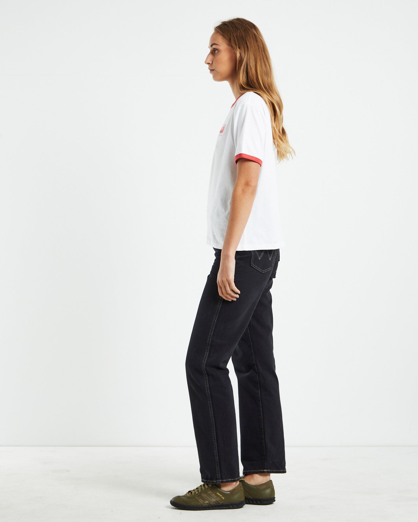 Classic Ringer Short Sleeve T-Shirt White/Red