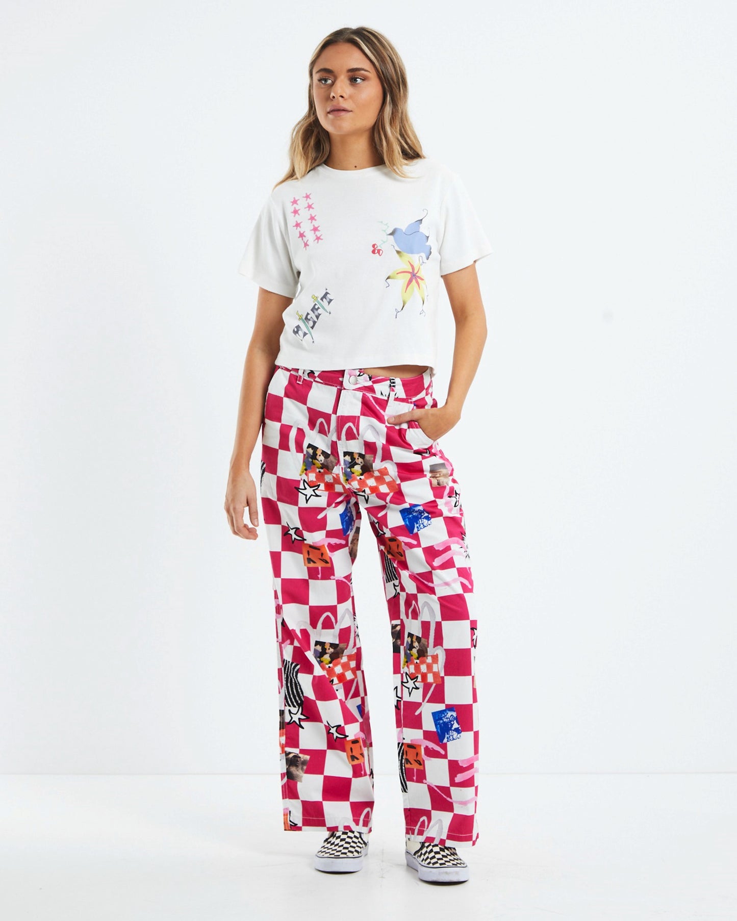 Fairies Out Rib Tee Washed White