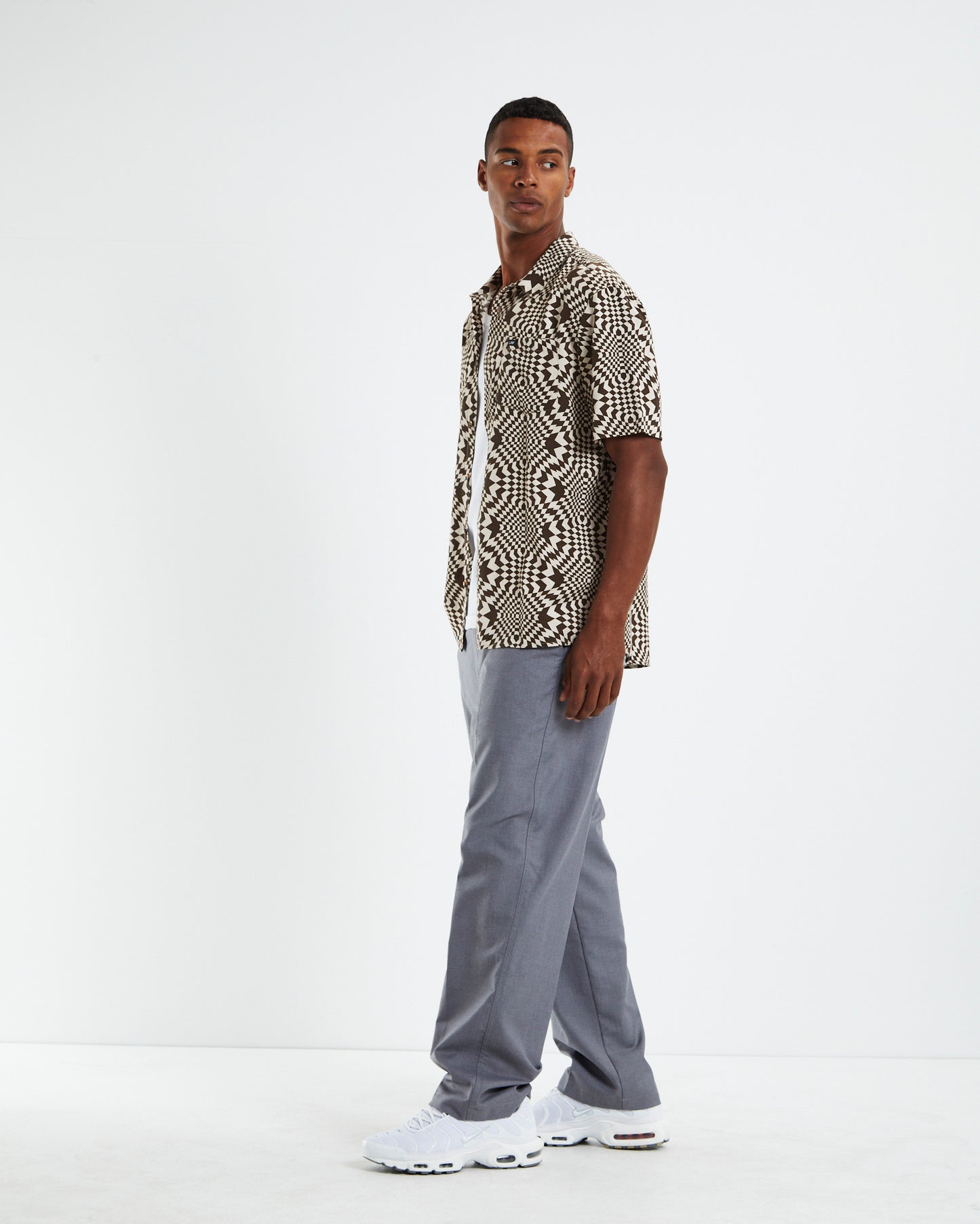 Time Warp Short Sleeve Shirt Dark Brown