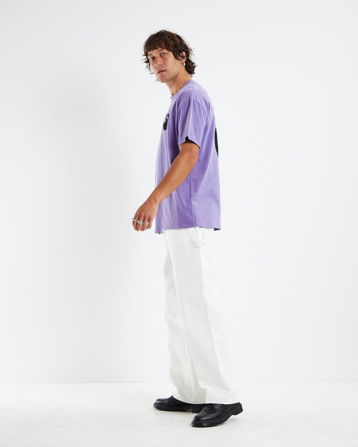 8 Ball Short Sleeve T-Shirt Pigment Washed Violet