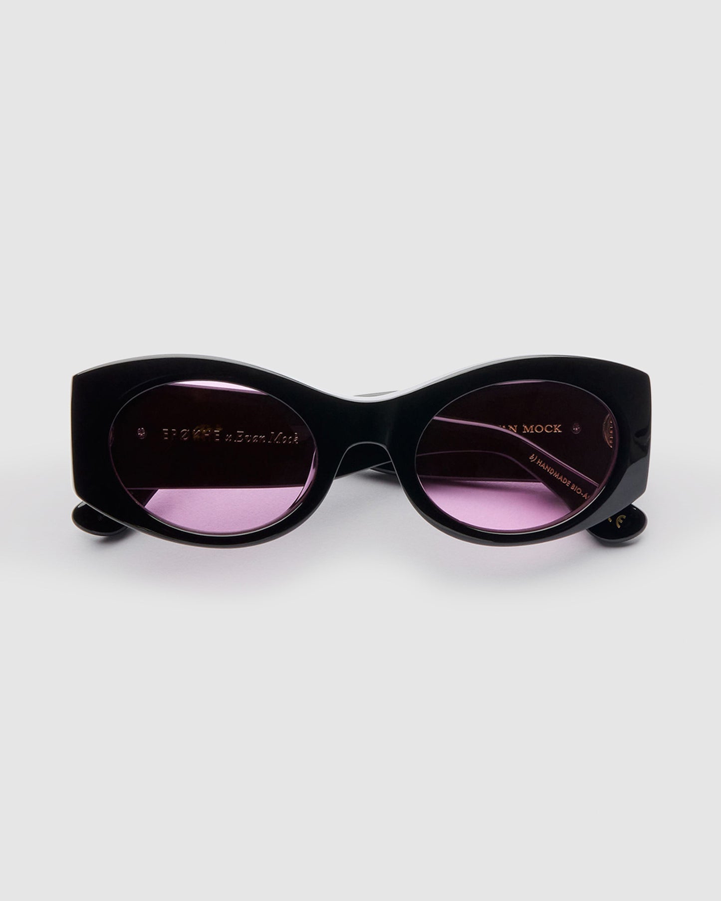Evan Mock X Suede Sunglasses Black Polished/Velvet