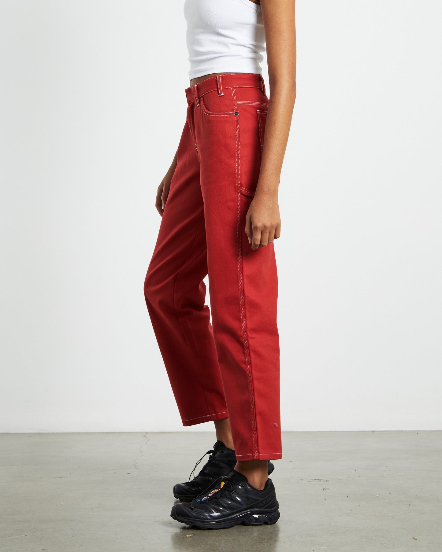 Low Rider Twill Carpenter Pants Cherry Red