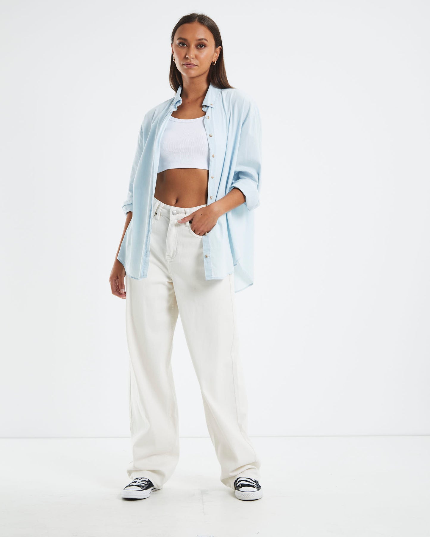 Super Slouch Shirt Light Blue