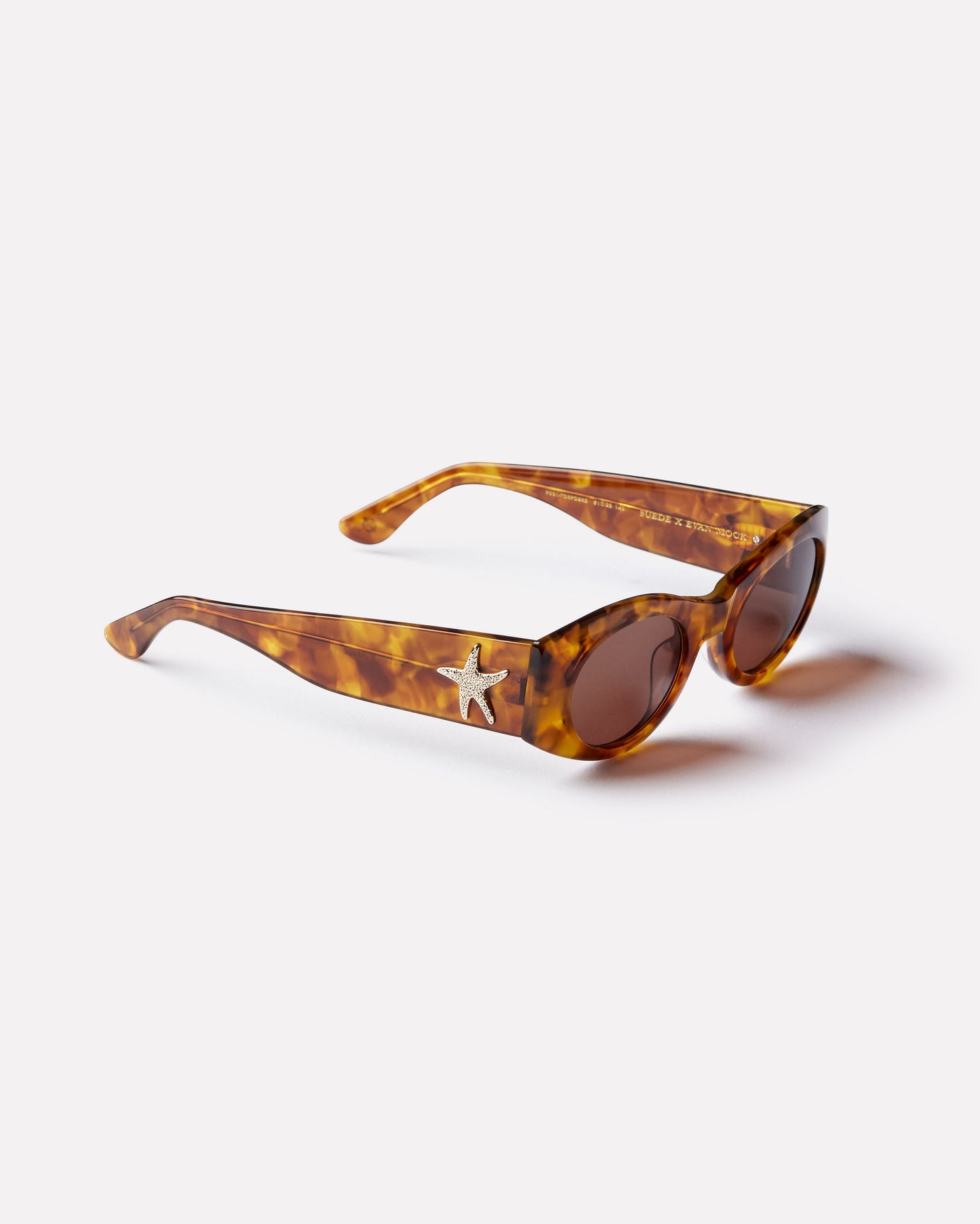 Evan Mock X Suede Sunglasses in Tortoise Polished/Bronze
