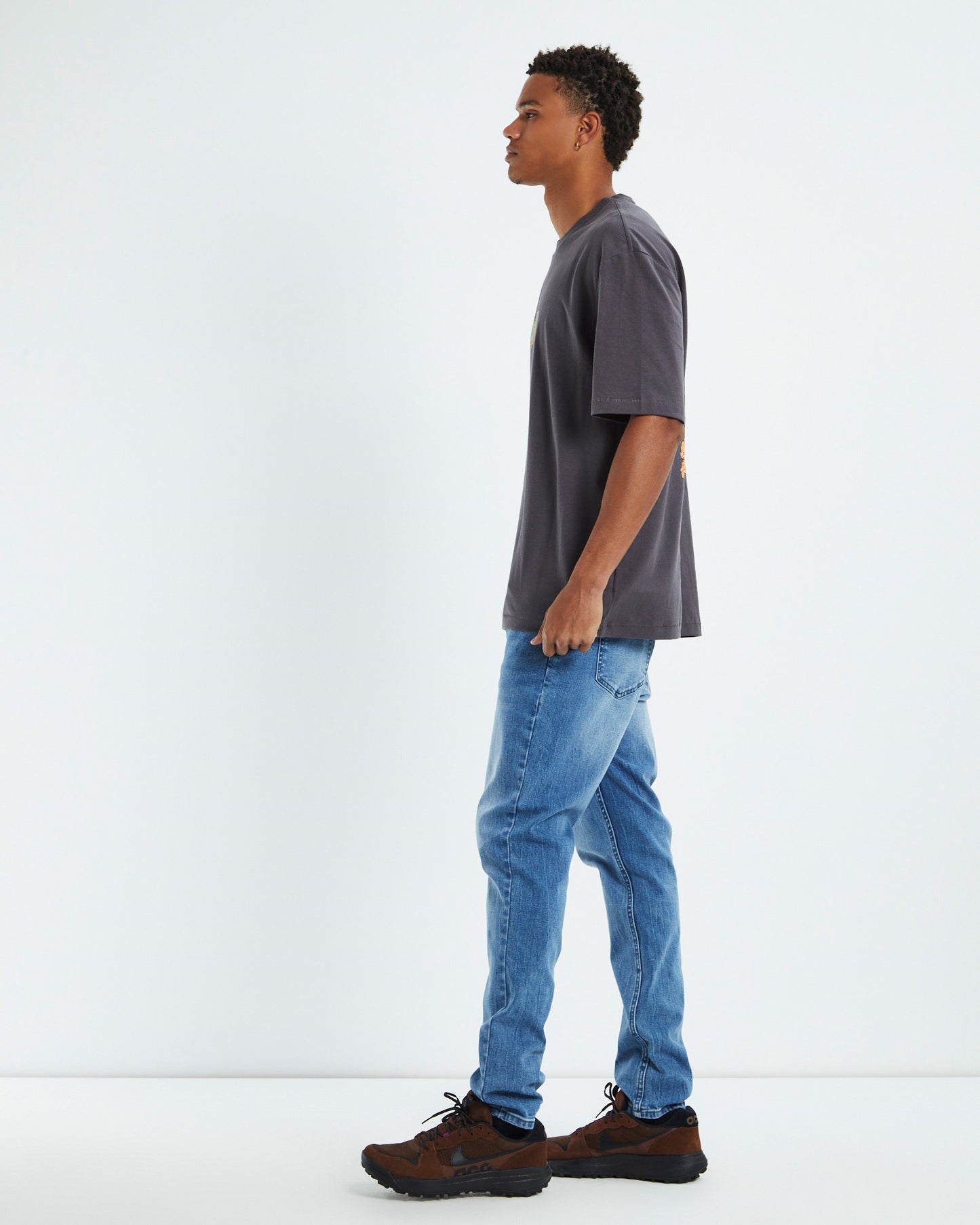 All Seeing Sun Baggy T-Shirt Slate Grey