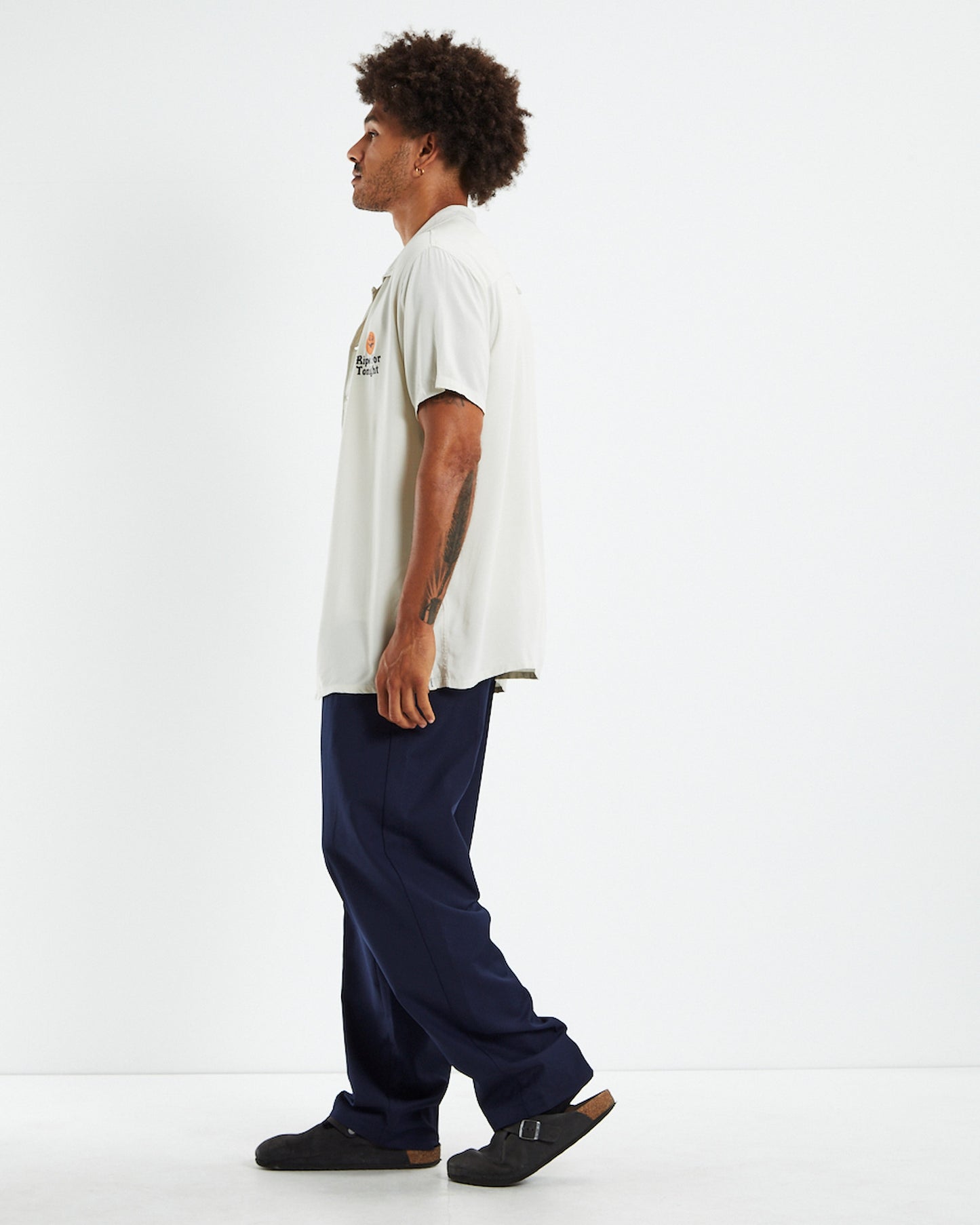 Ripe Short Sleeve Shirt Dirty White