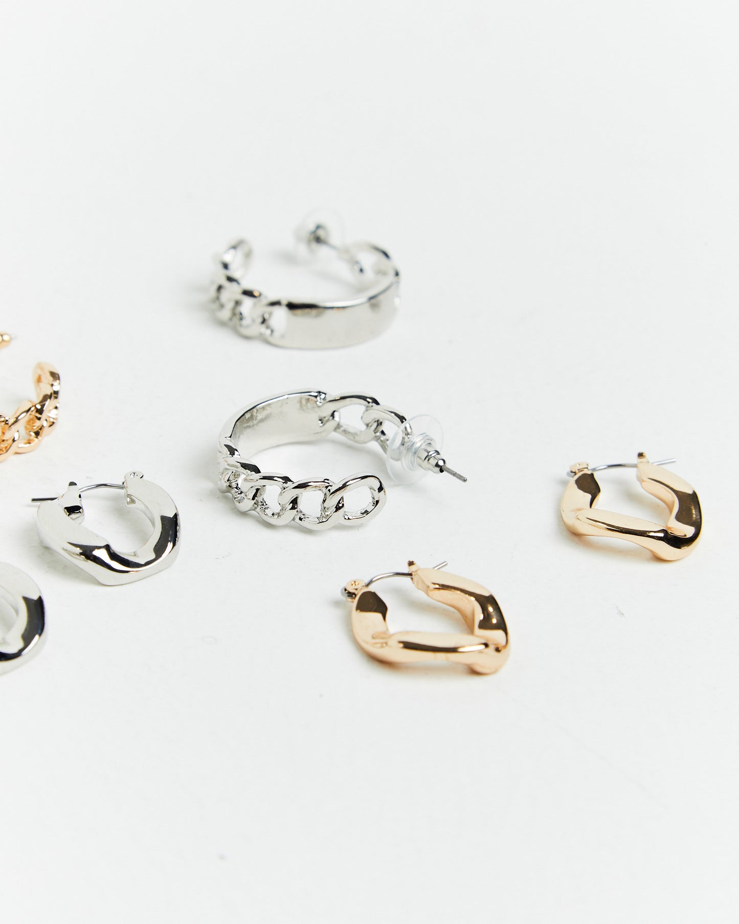 Clara Hoop Earrings Pack Gold/Silver