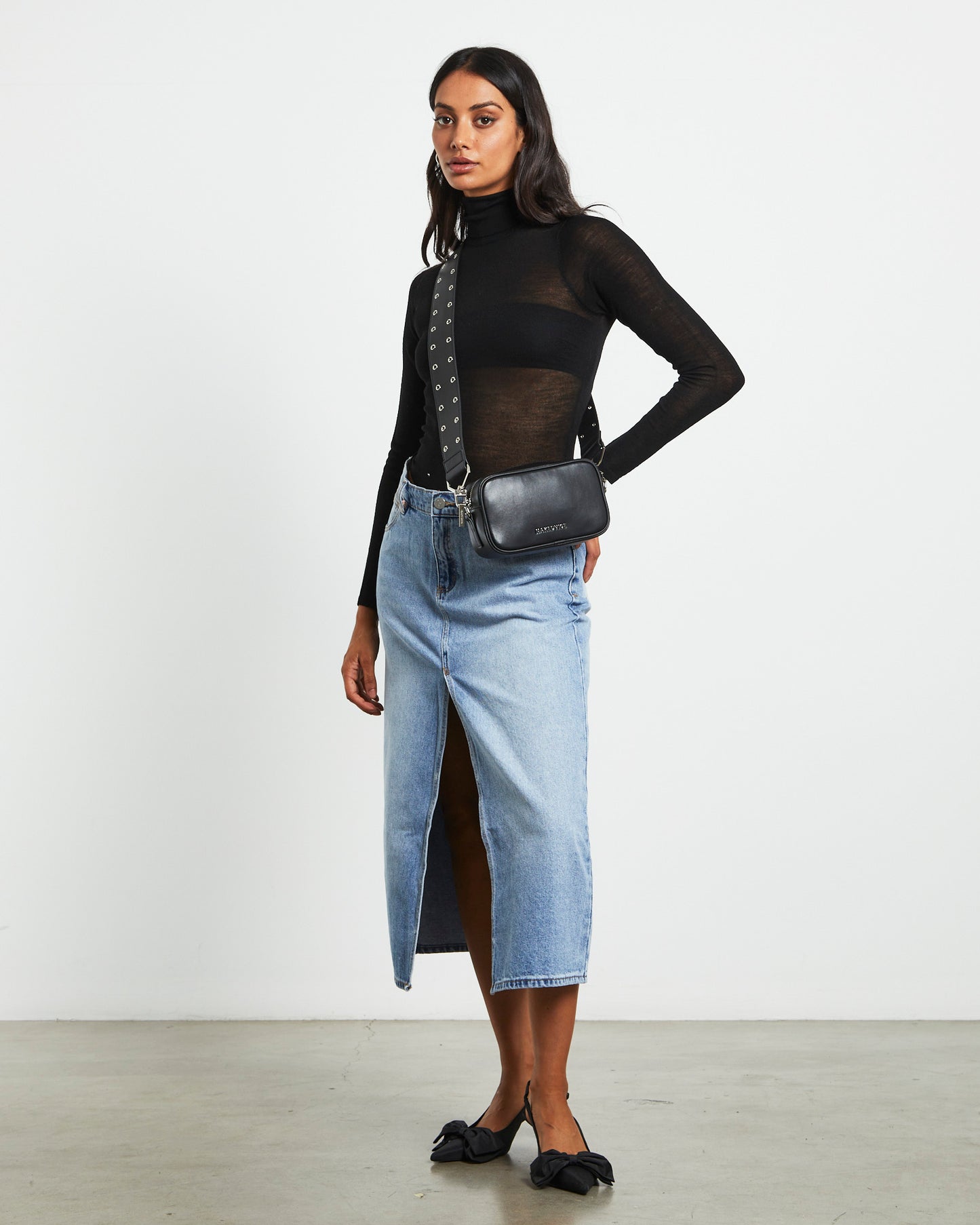 99 Low Denim Maxi Skirt Sylvie