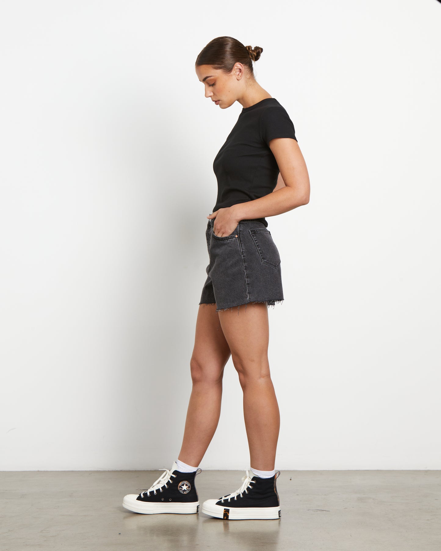 Ryder Denim Shorts in Monteray Black
