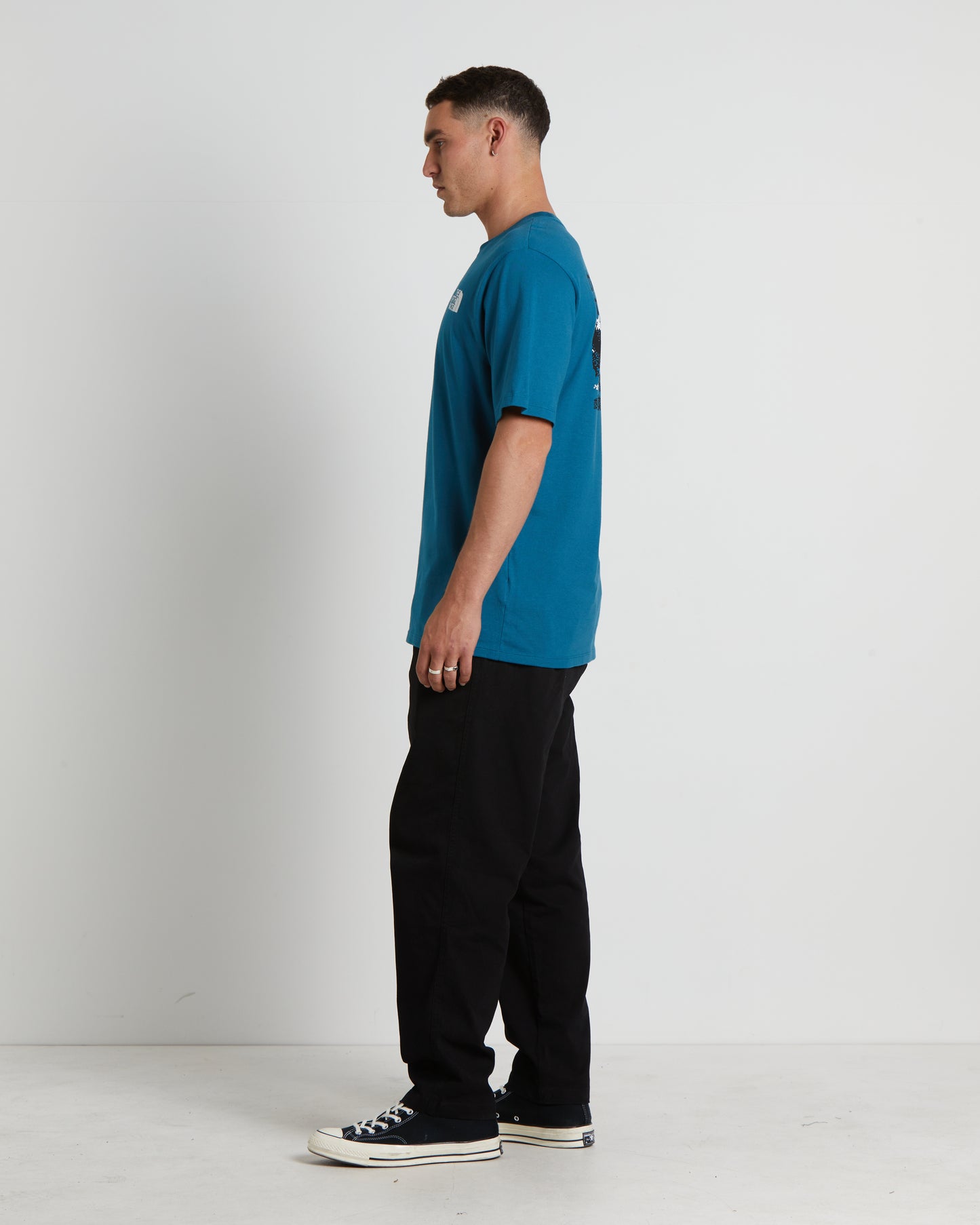 Short Sleeve Coordinates T-Shirt in Blue Coral