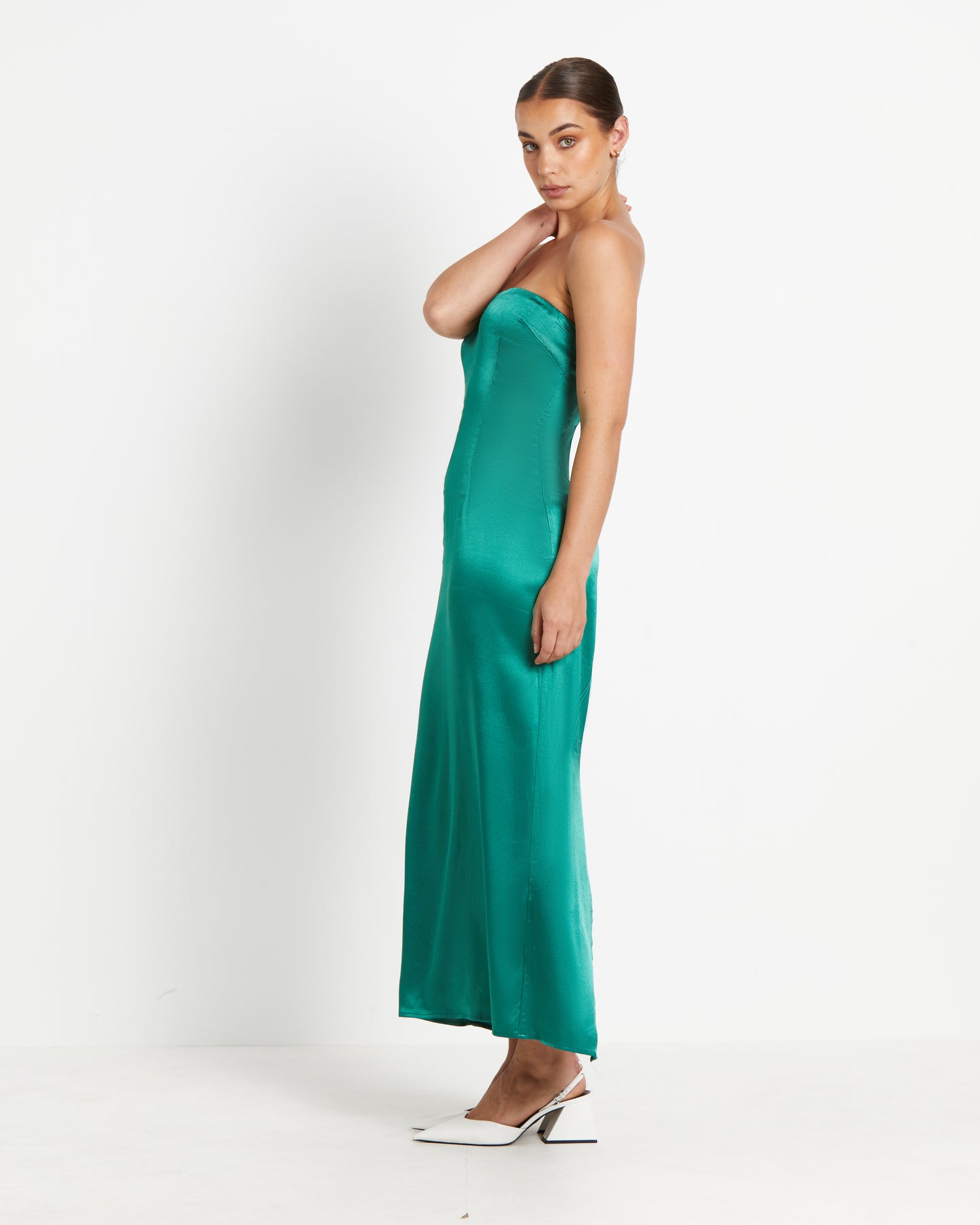 Sinead Midi Dress in Emerald Green