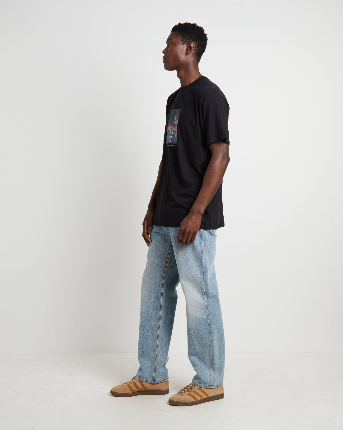 Garden Short Sleeve T-Shirt in Washed Black