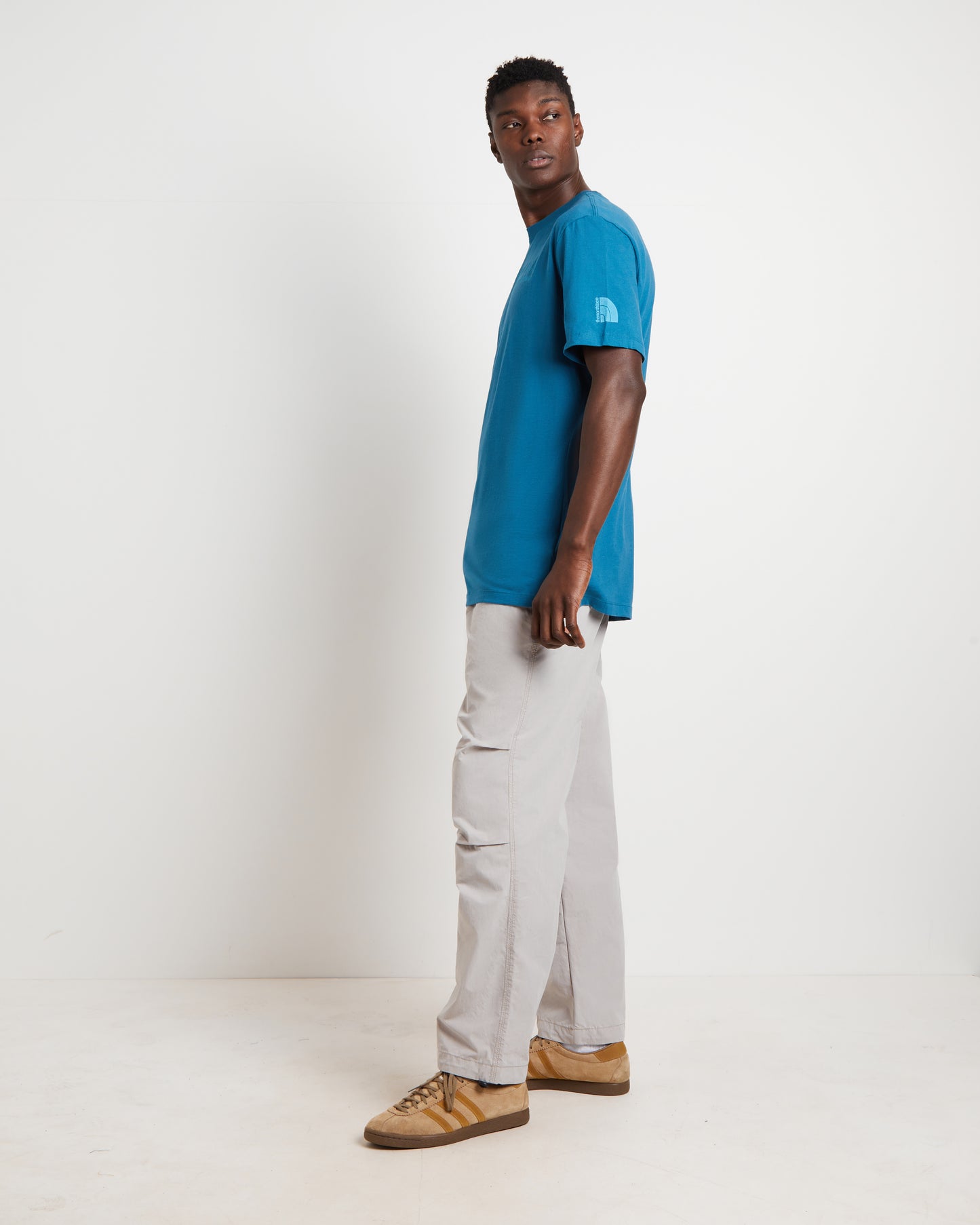 Short Sleeve Brand Proud T-Shirt in Blue Coral