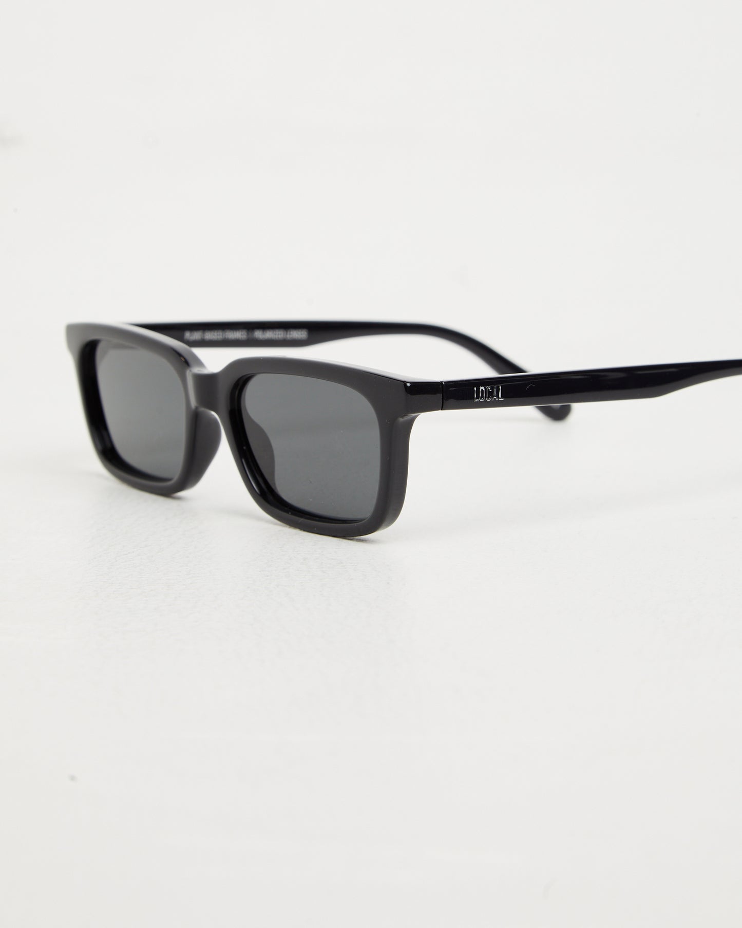 CBM Polished Sunglasses in Black/Dark Grey