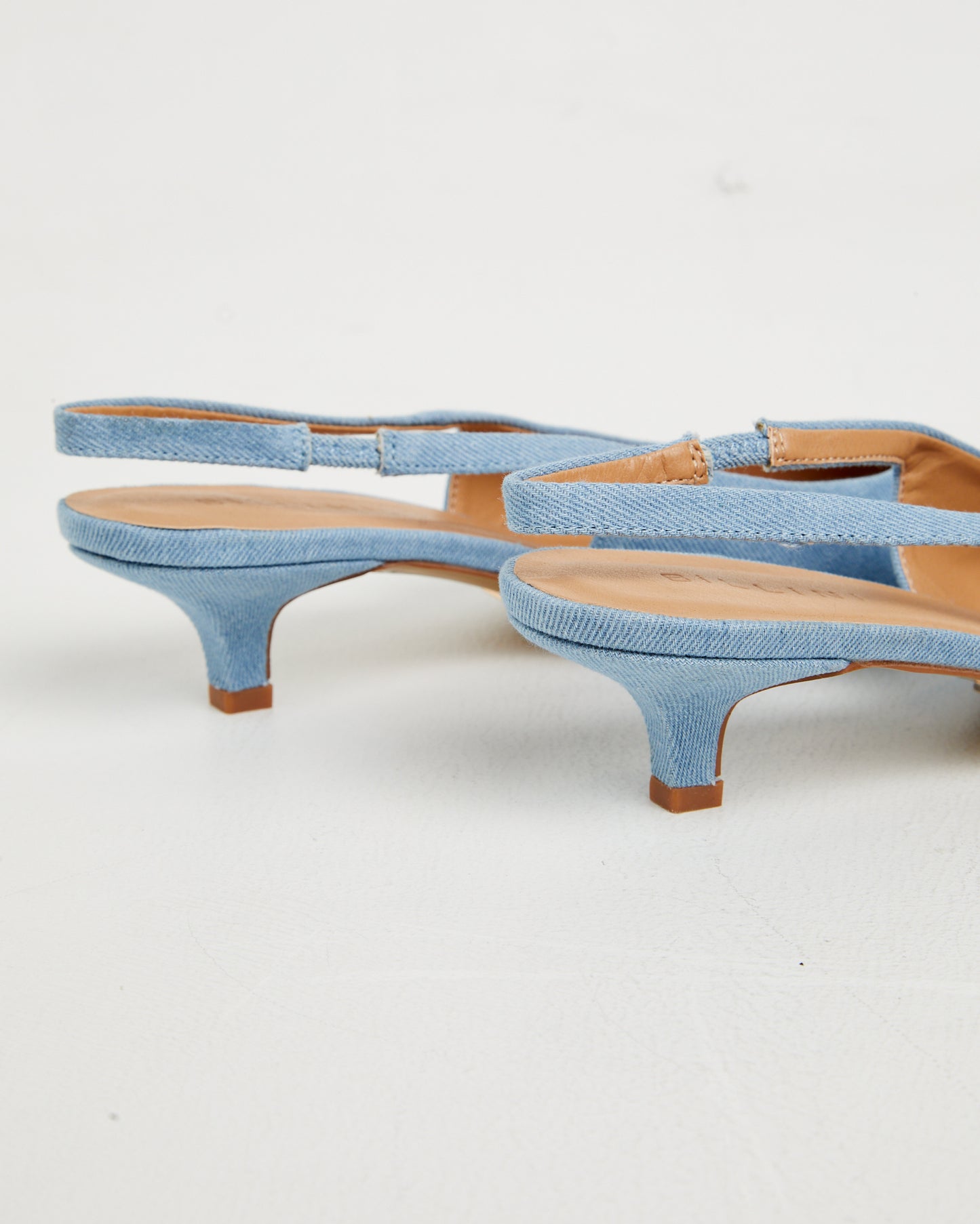 Felina Kitten Heels in Blue Denim