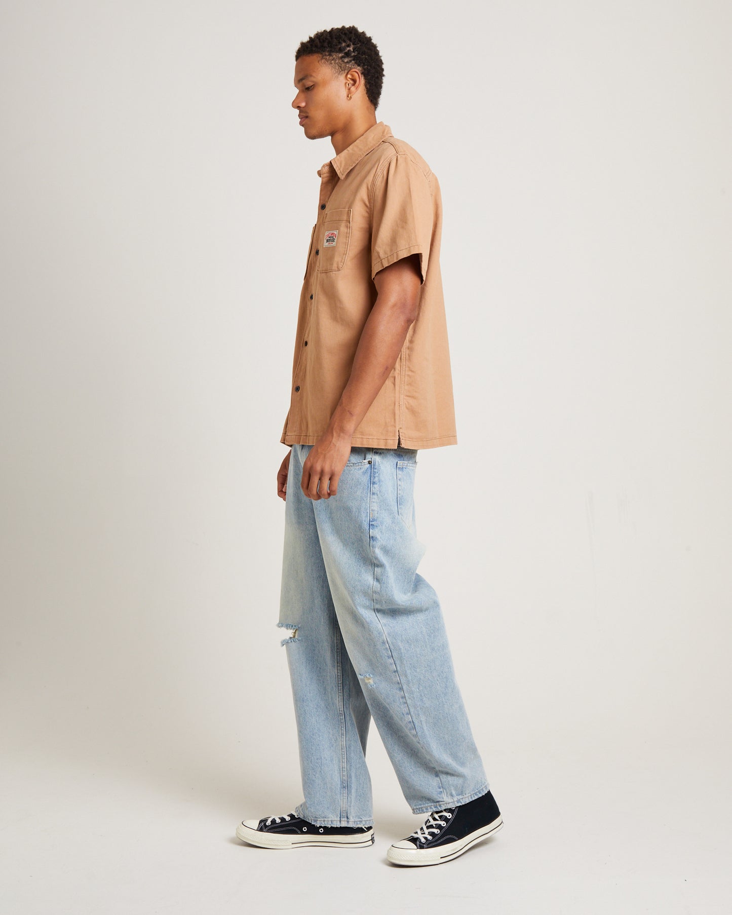 Workgear Denim Shirt in Almond