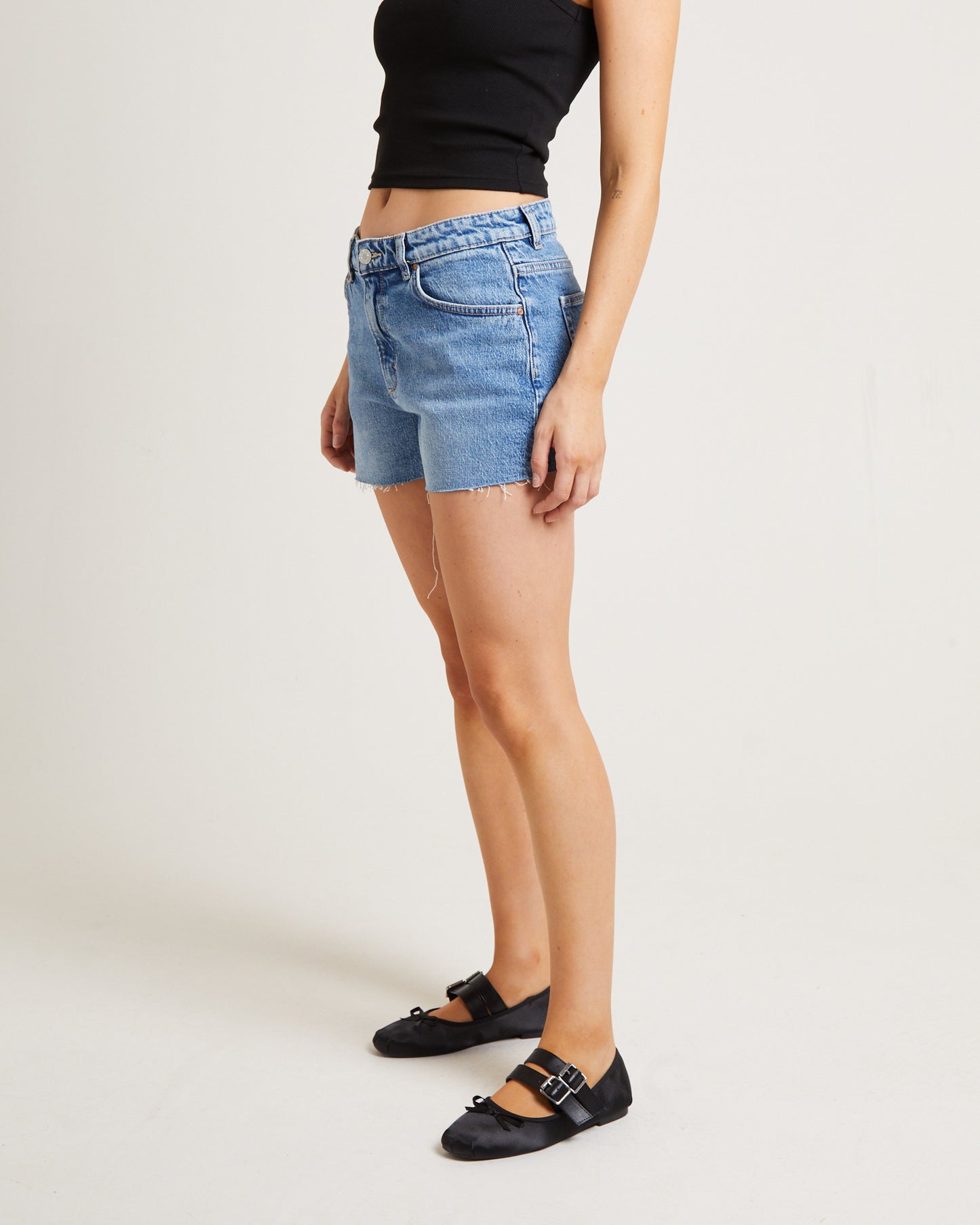 Daria Denim Shorts in Tempo